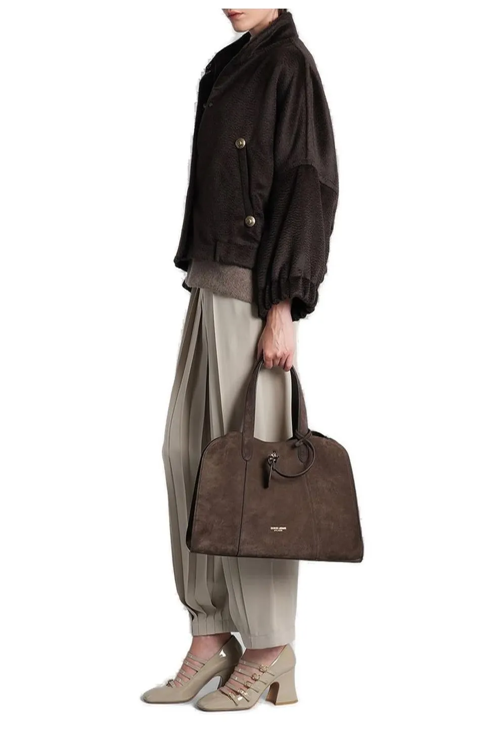Pleated Wide-Leg Pants