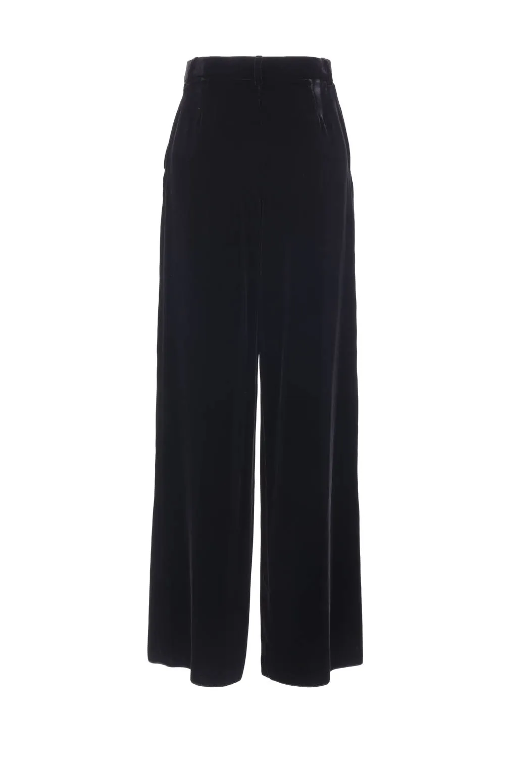 Wide-Leg Velvet Trousers