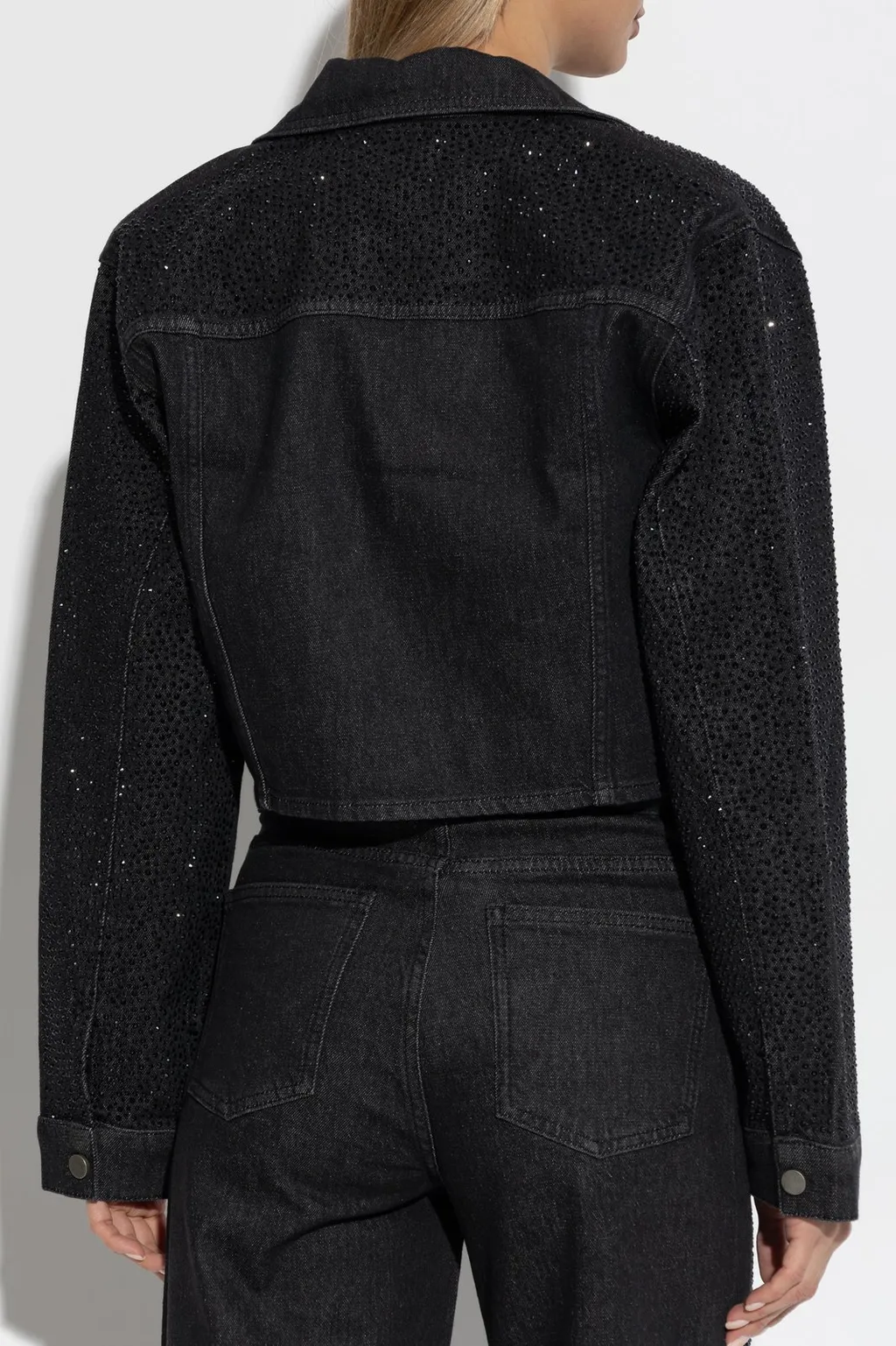 Cropped Jacket With Rhinestones