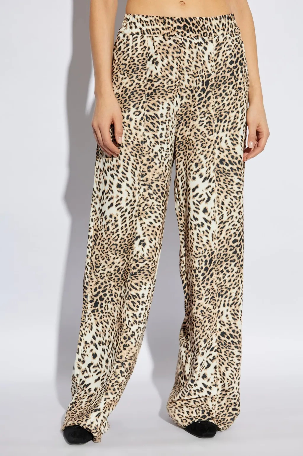 Printed Wide-Leg Trousers