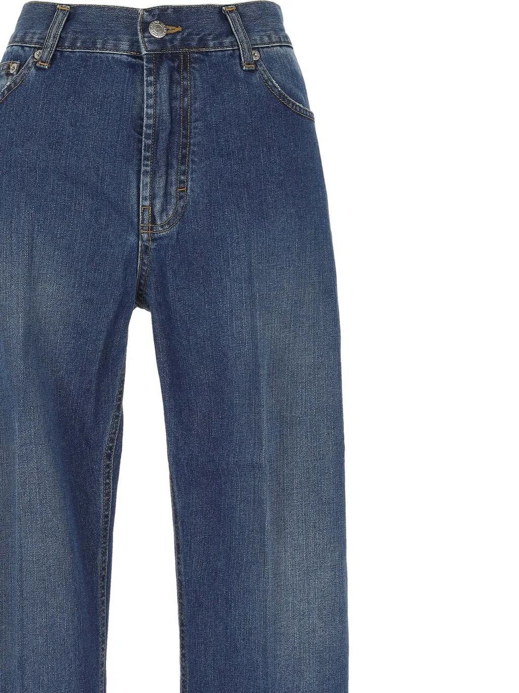 High-Waisted Straight-Leg Jeans