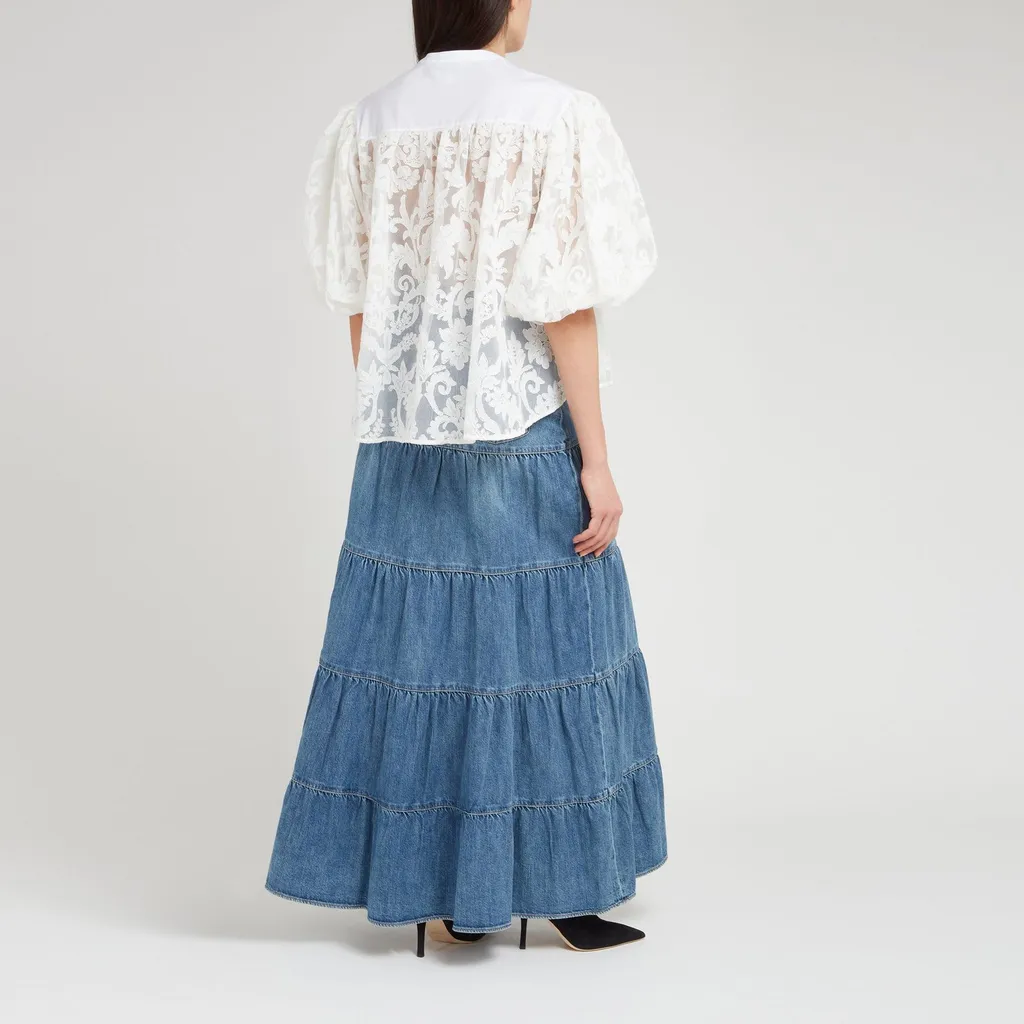 Puff Sleeve Lace Blouse