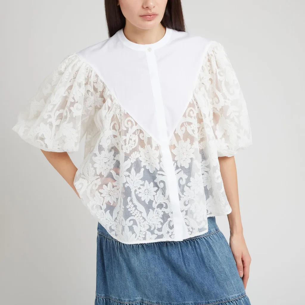 Puff Sleeve Lace Blouse