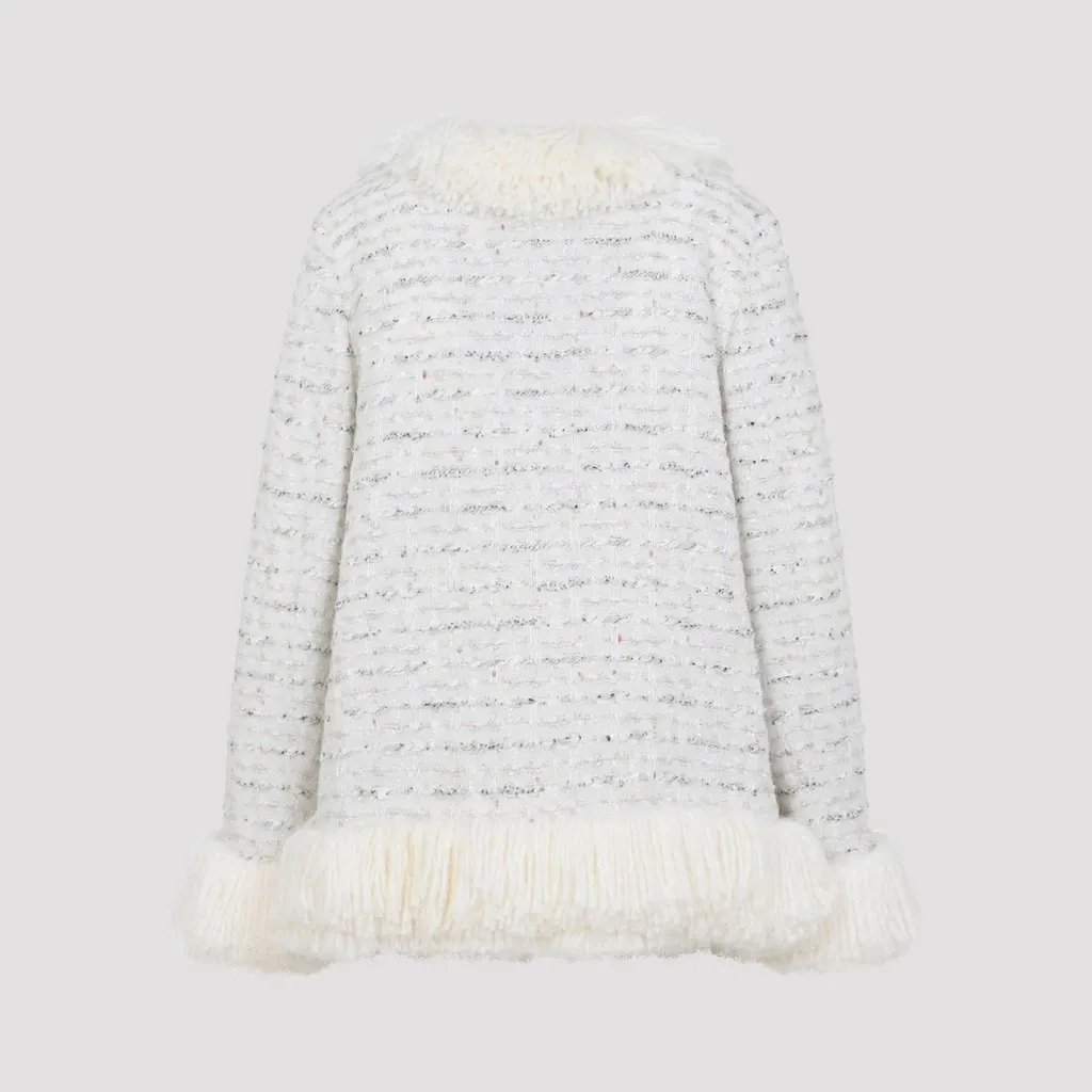 Tweed Jacket With Fur Trim