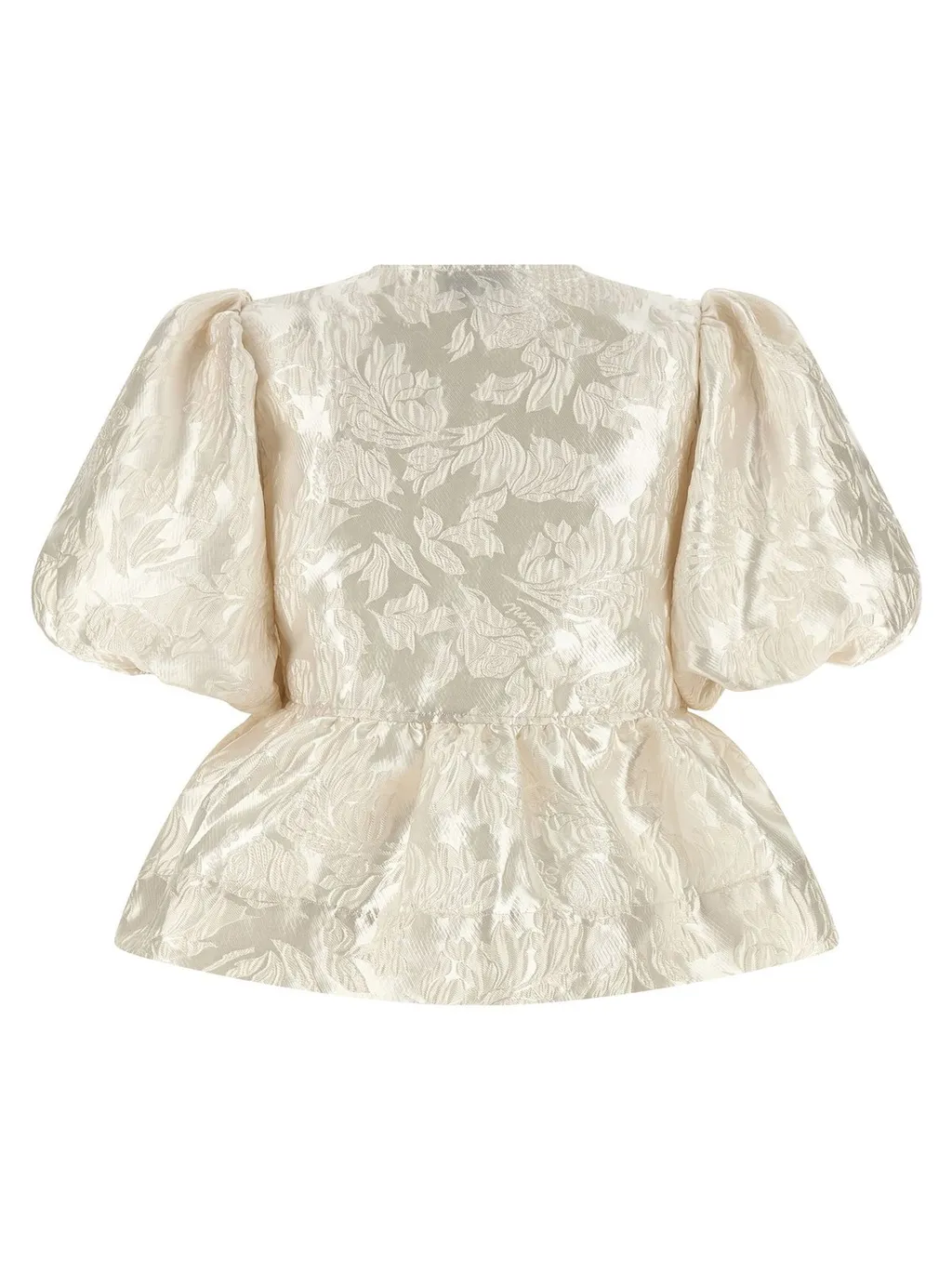 Jacquard Peplum Top