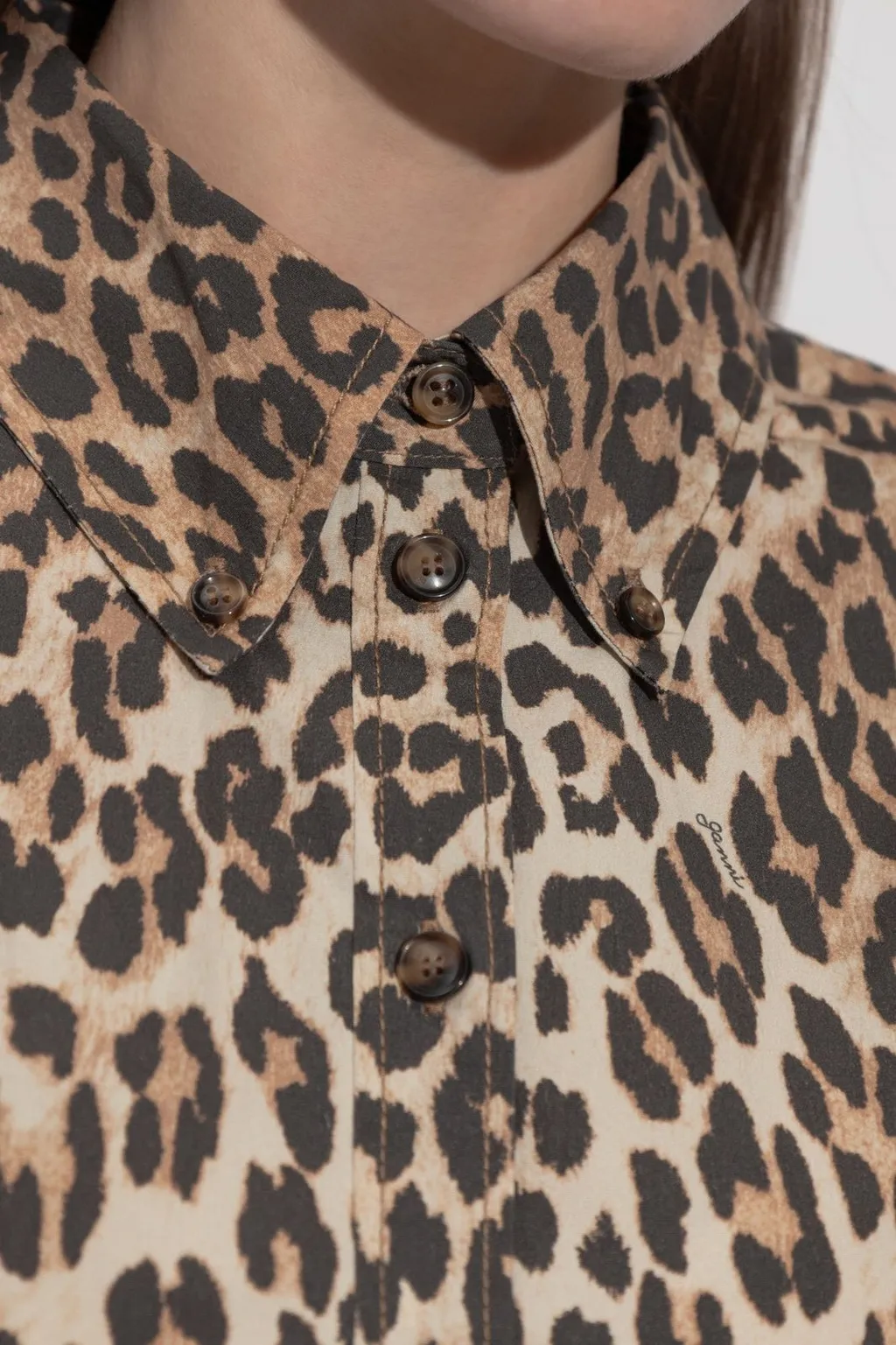 Leopard Print Peplum Shirt