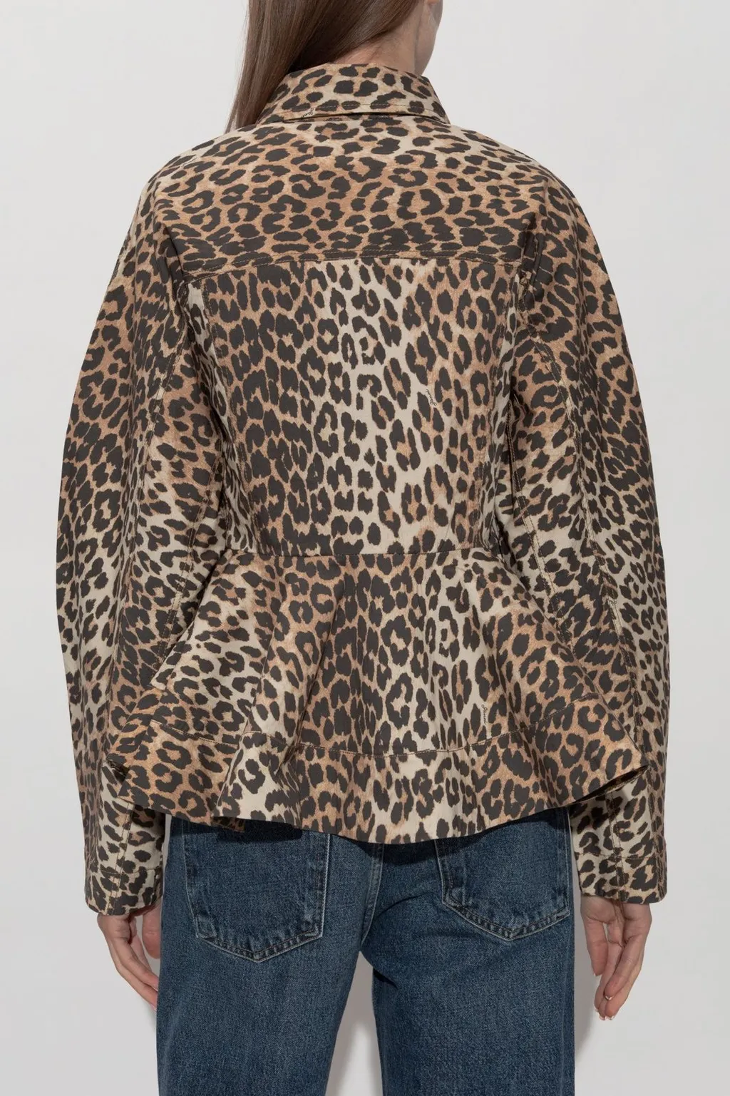 Leopard Print Peplum Shirt