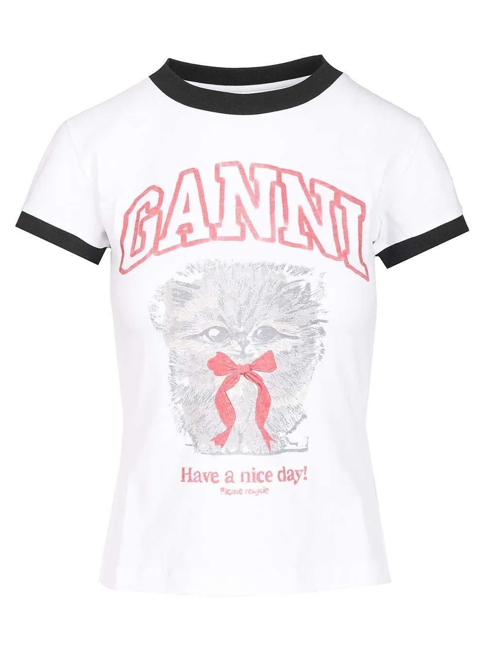 T-Shirt With Cat Print