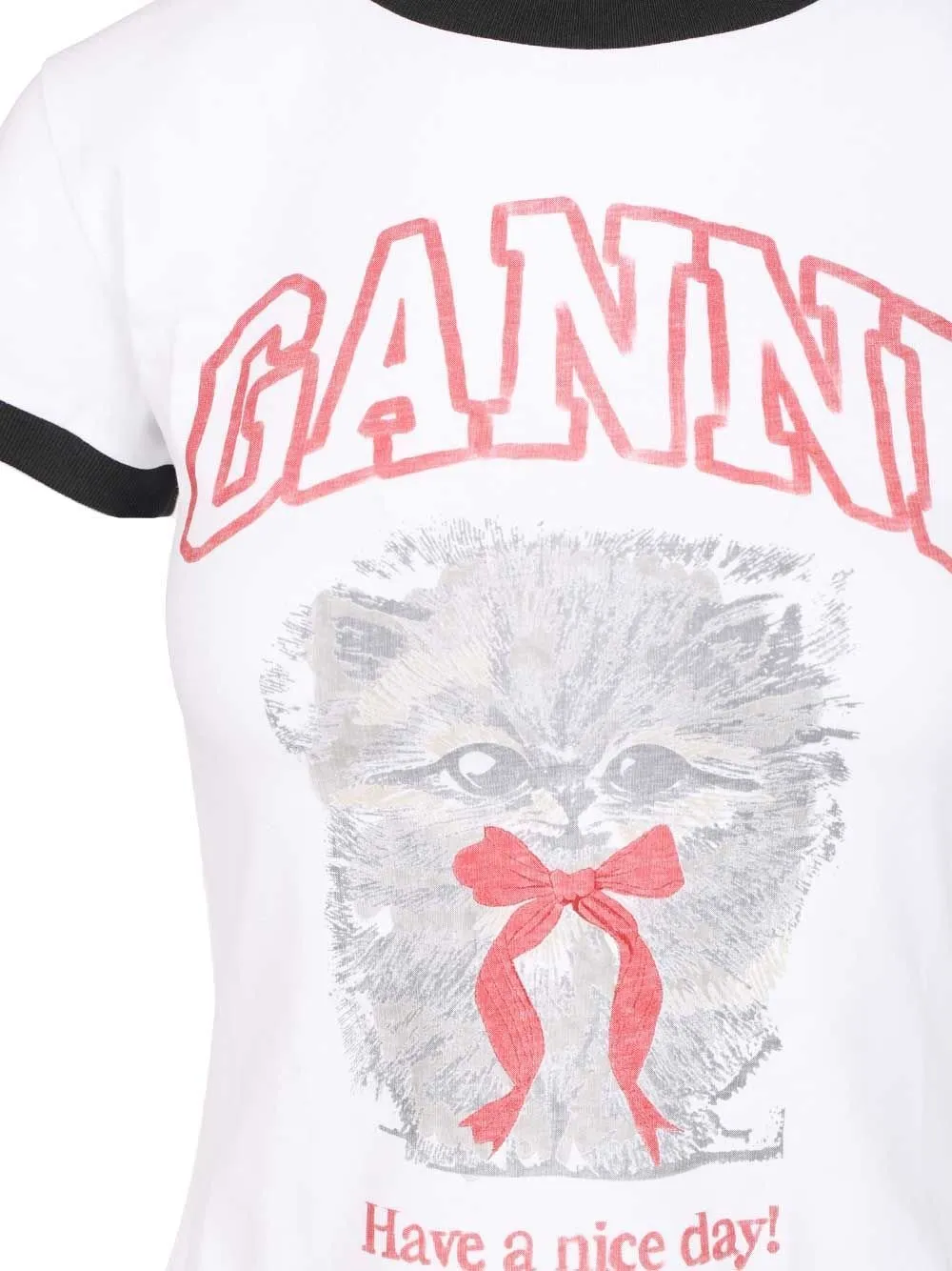 T-Shirt With Cat Print