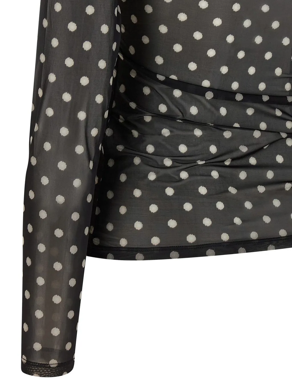 Mesh Polka Dot Top