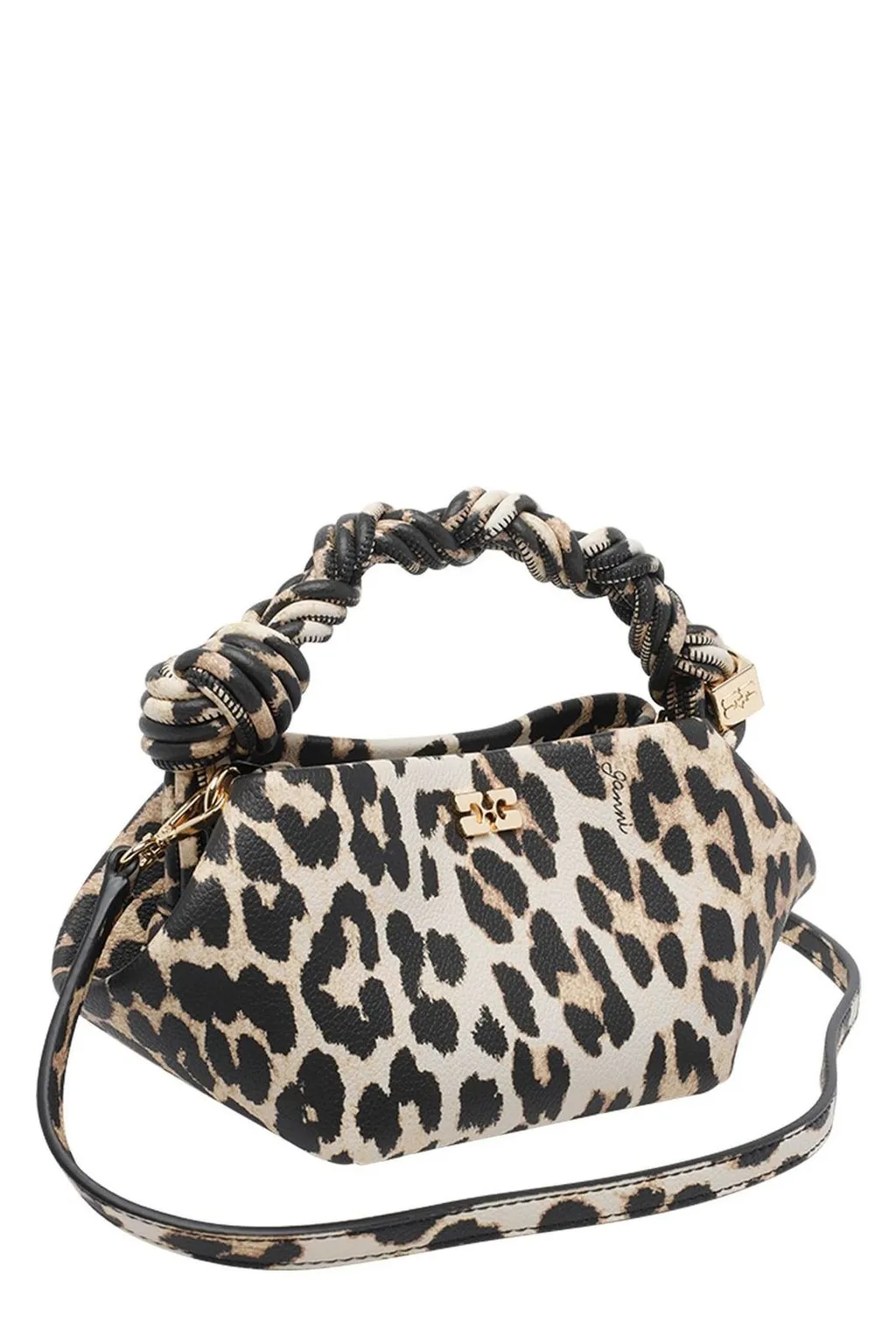 Leopard Print Top Handle Bag