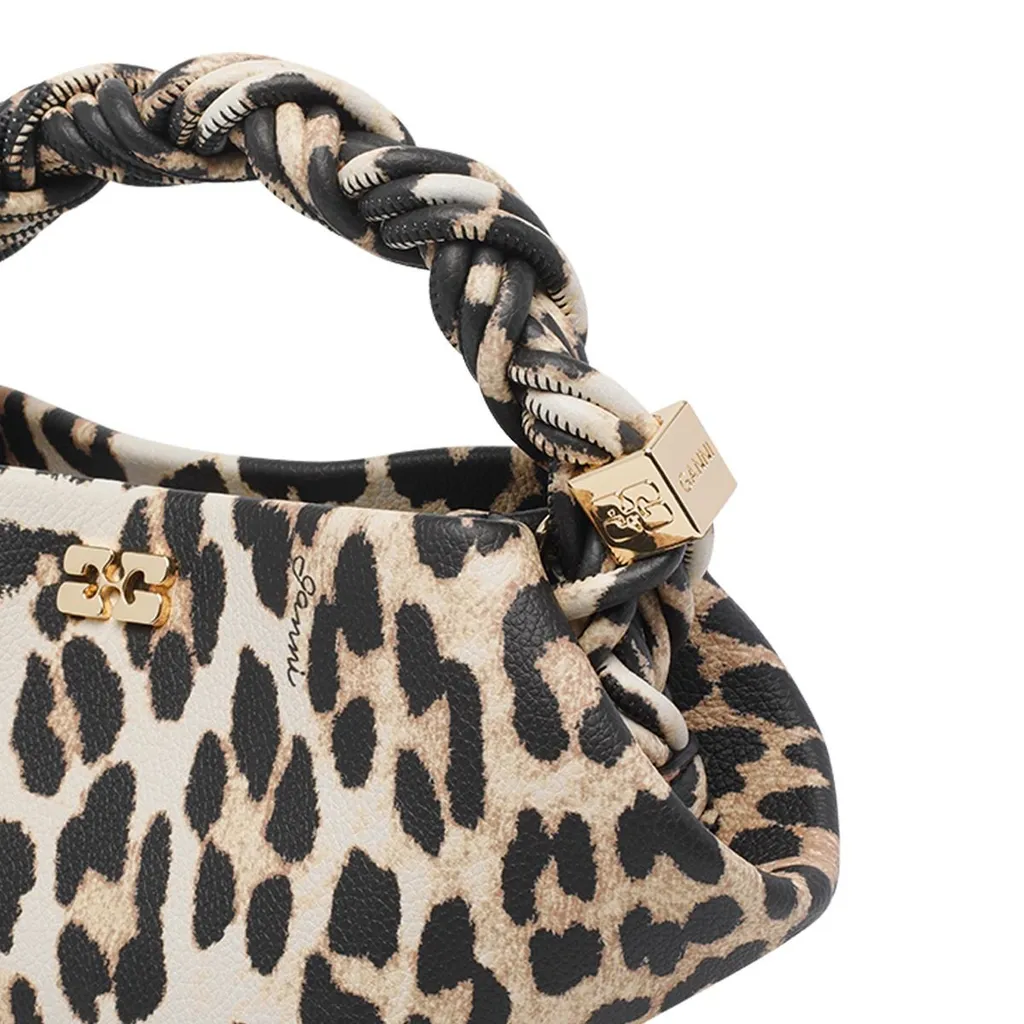 Leopard Print Top Handle Bag