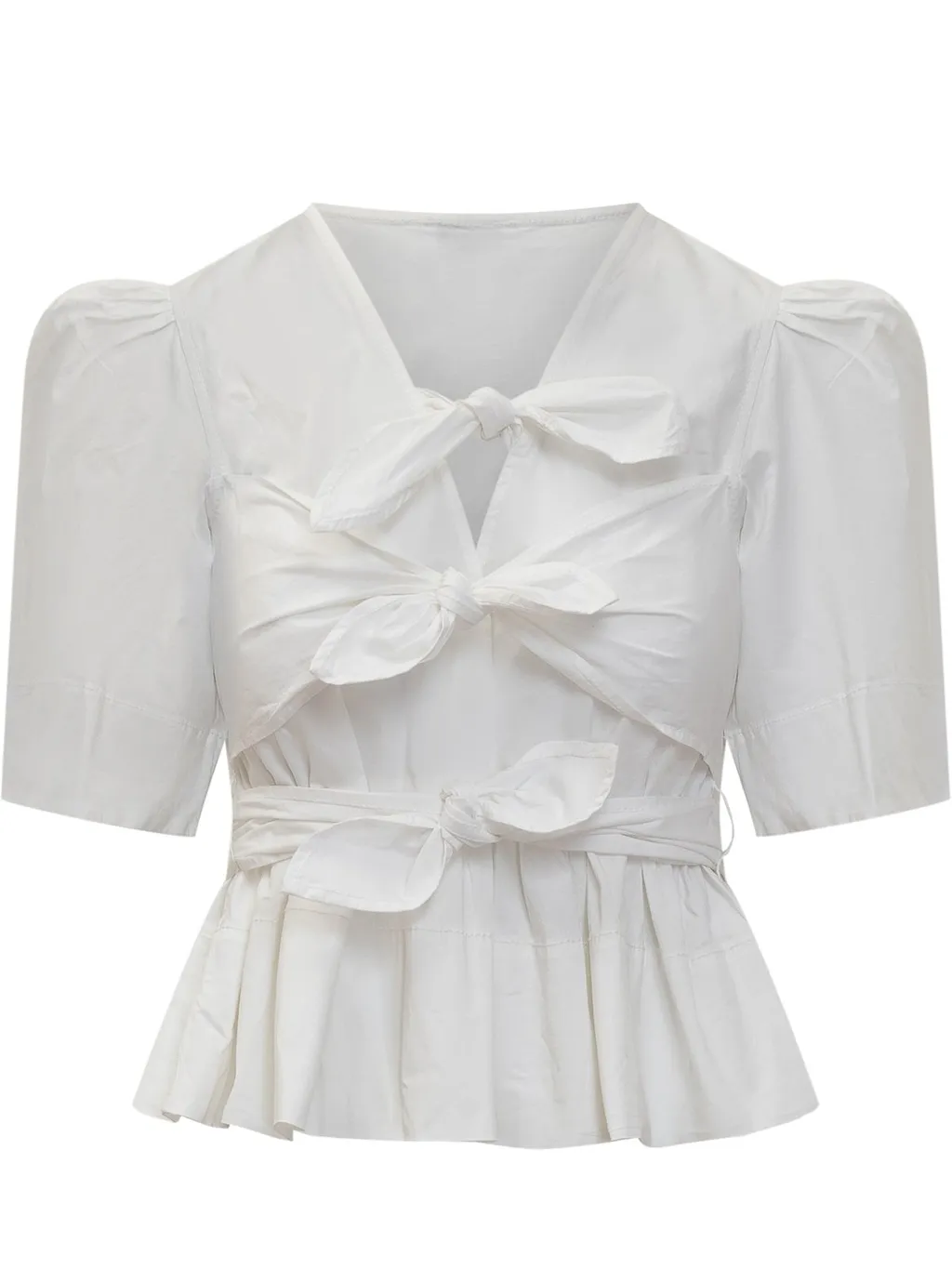 Peplum Top With Bows