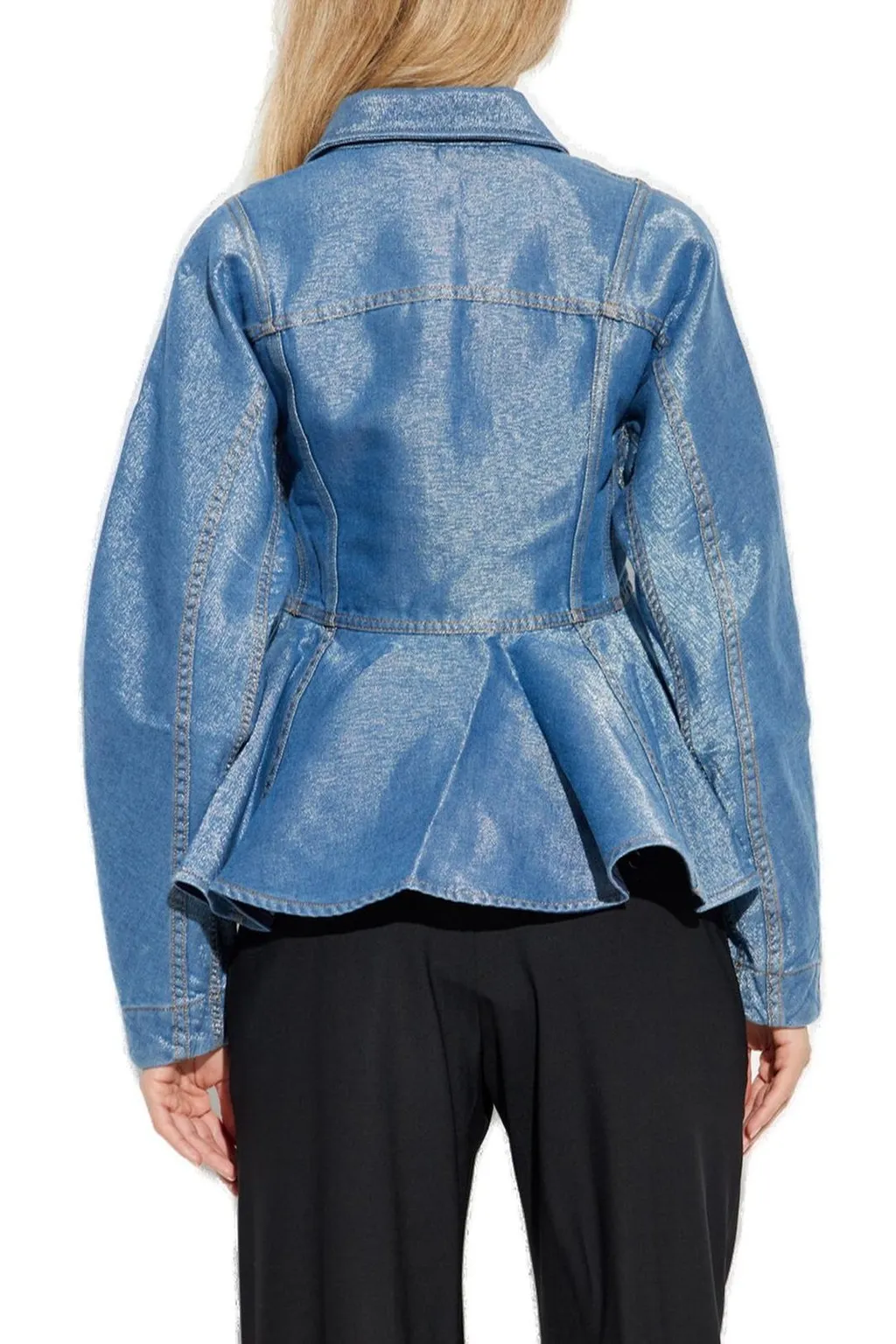 Denim Peplum Jacket