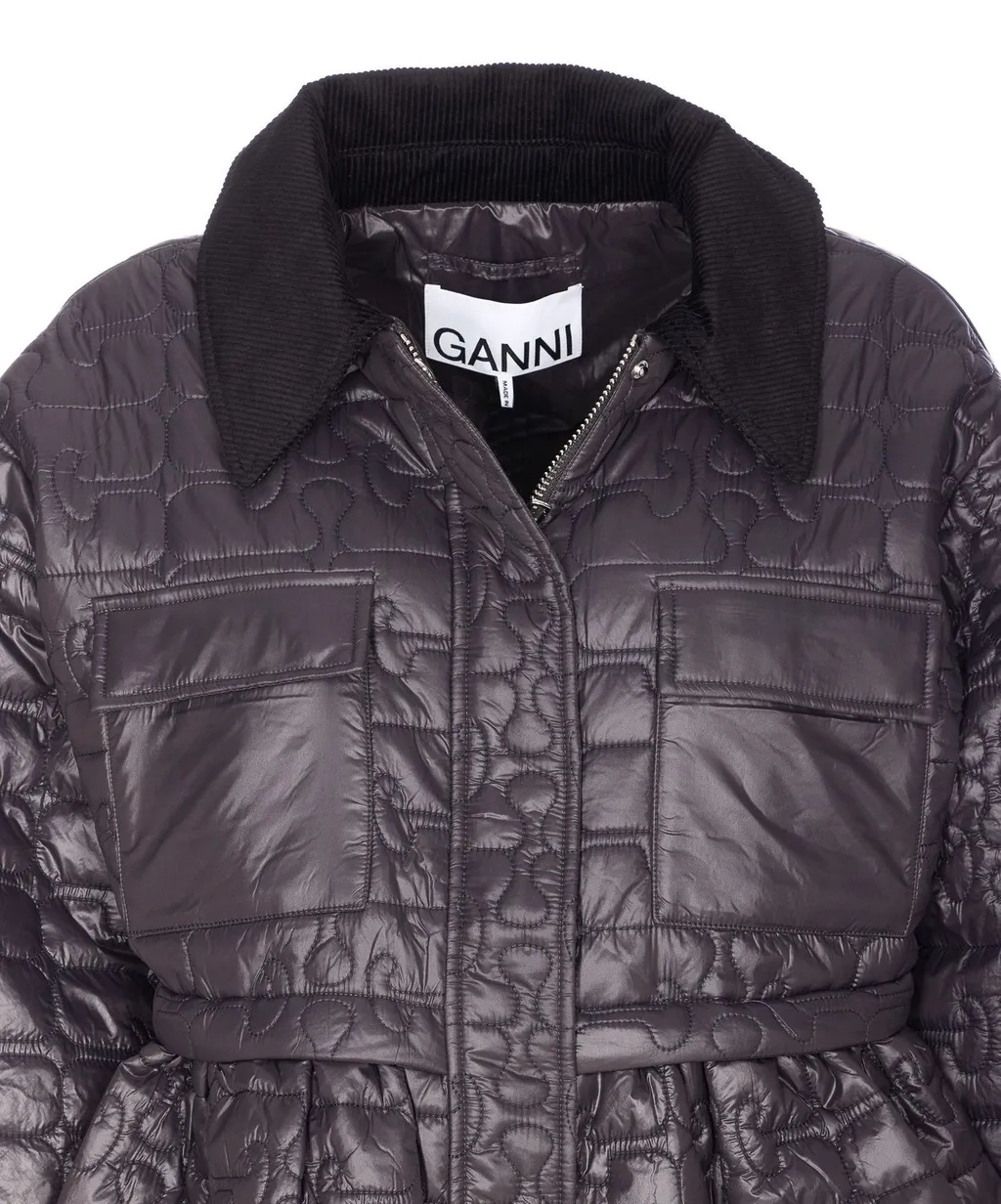 Quilted Jacket With Belt