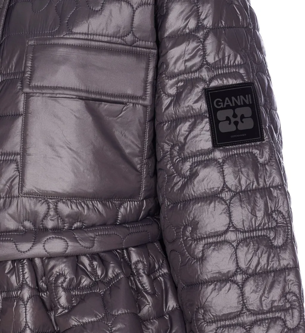Quilted Jacket With Belt