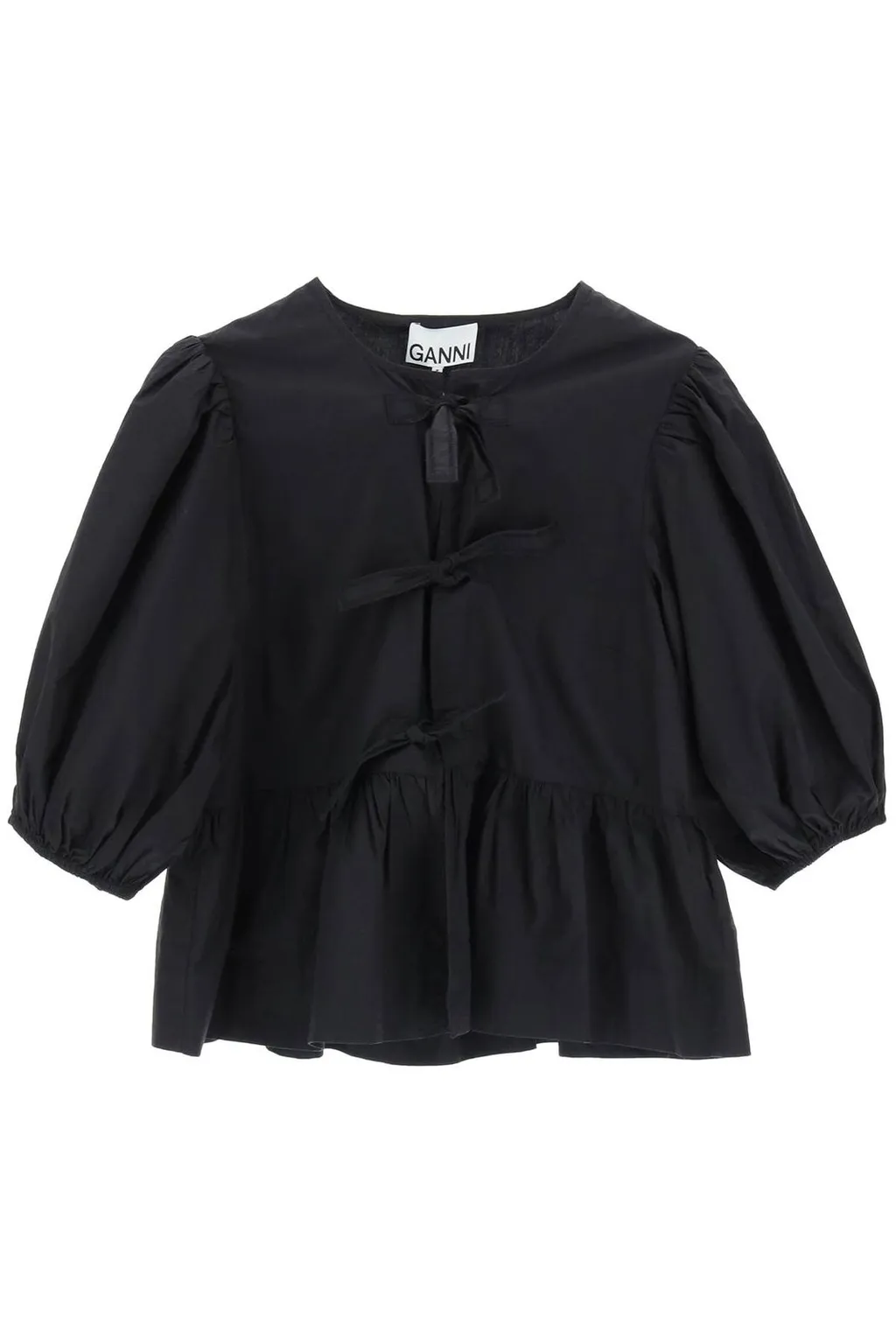 Peplum Blouse With Bows