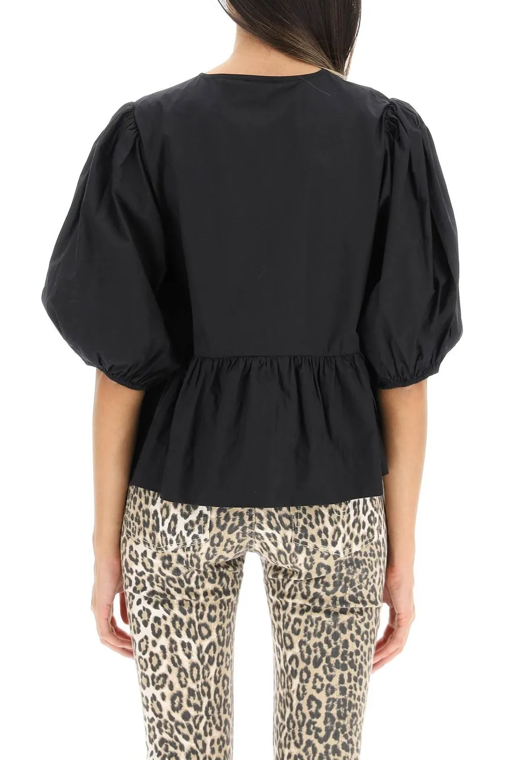 Peplum Blouse With Bows