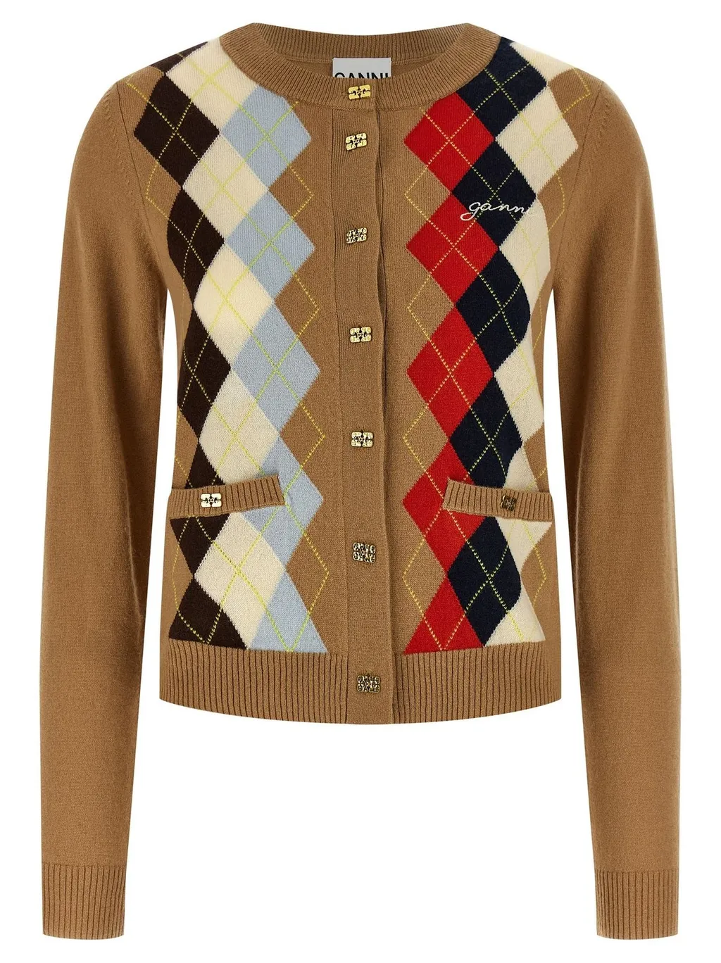 Argyle Knit Cardigan