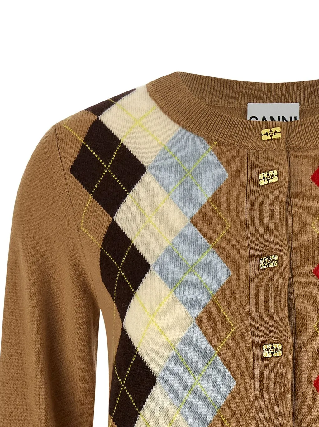Argyle Knit Cardigan