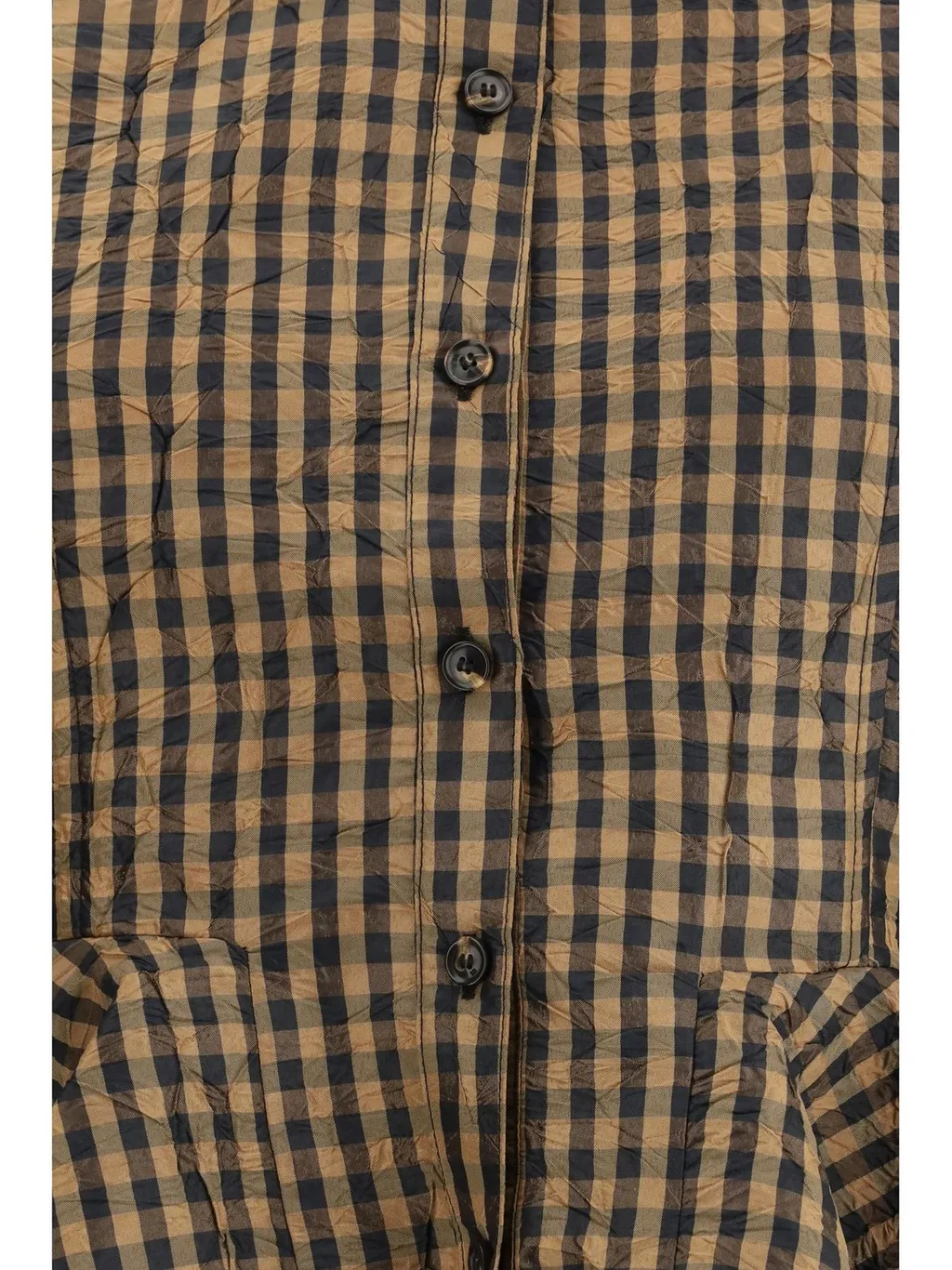 Gingham Peplum Shirt
