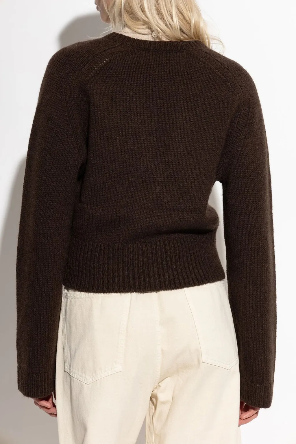 V-Neck Cropped Sweater