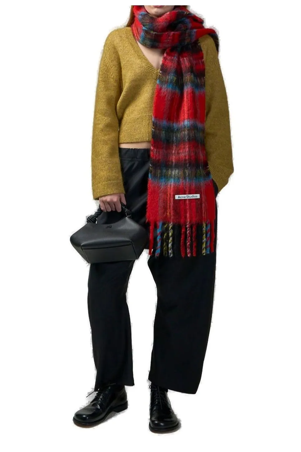 V-Neck Cropped Sweater