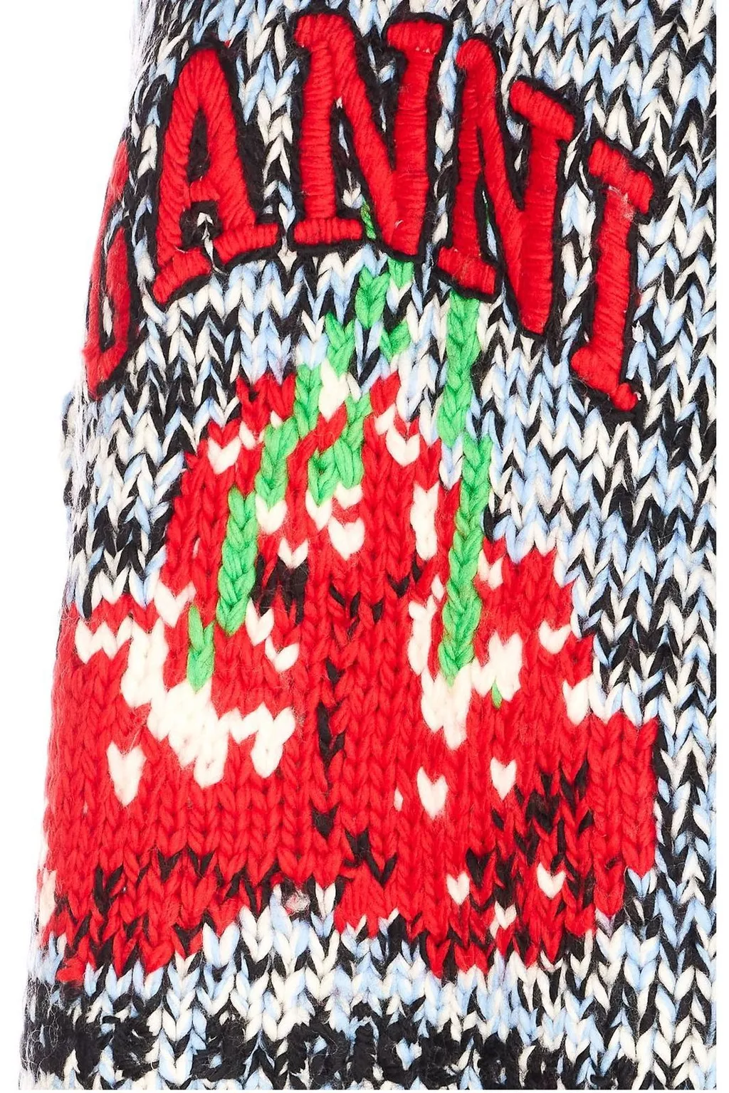 Knitted Vest With Cherry Appliqué