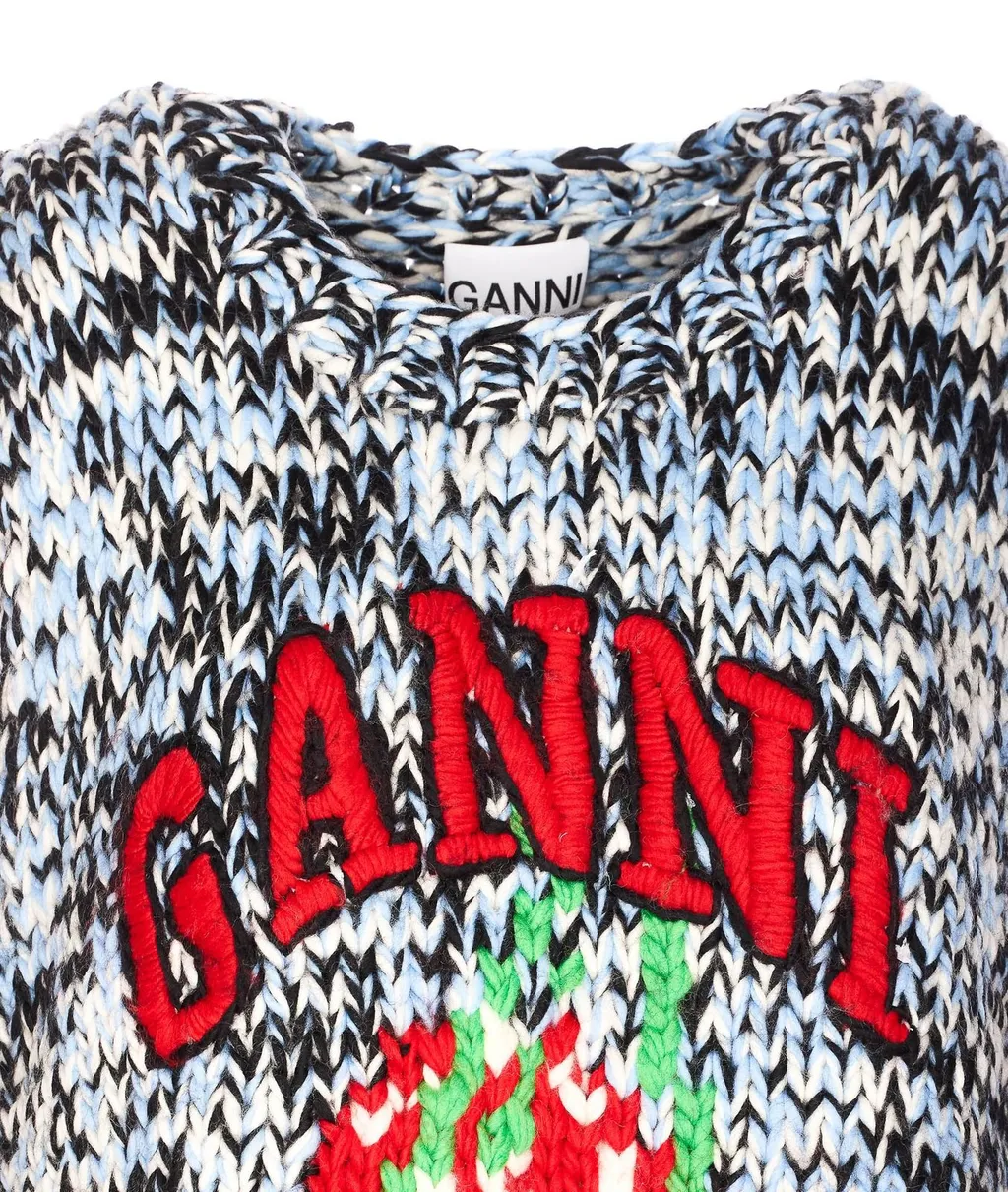 Knitted Vest With Cherry Appliqué