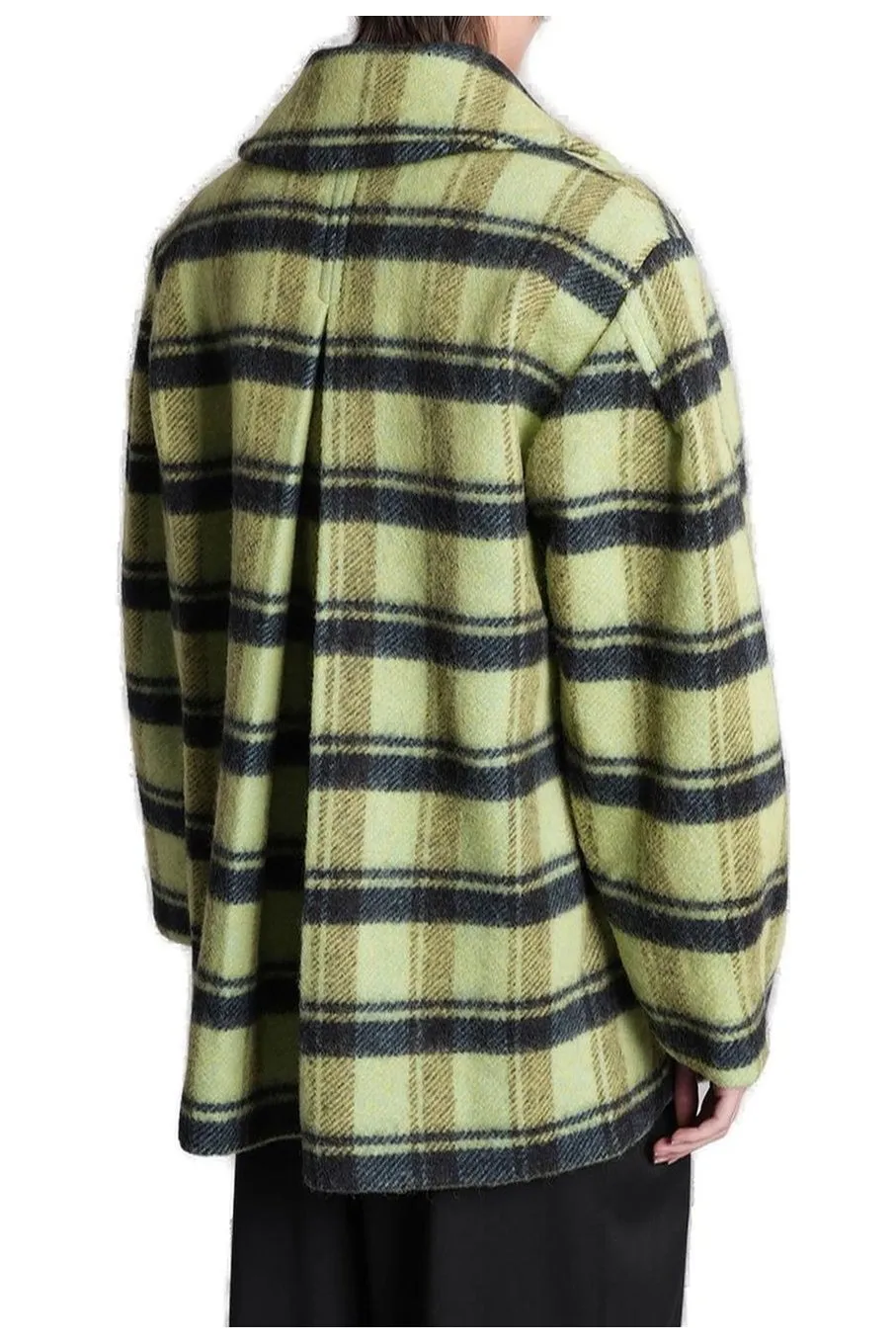 Double-Breasted Plaid Jacket