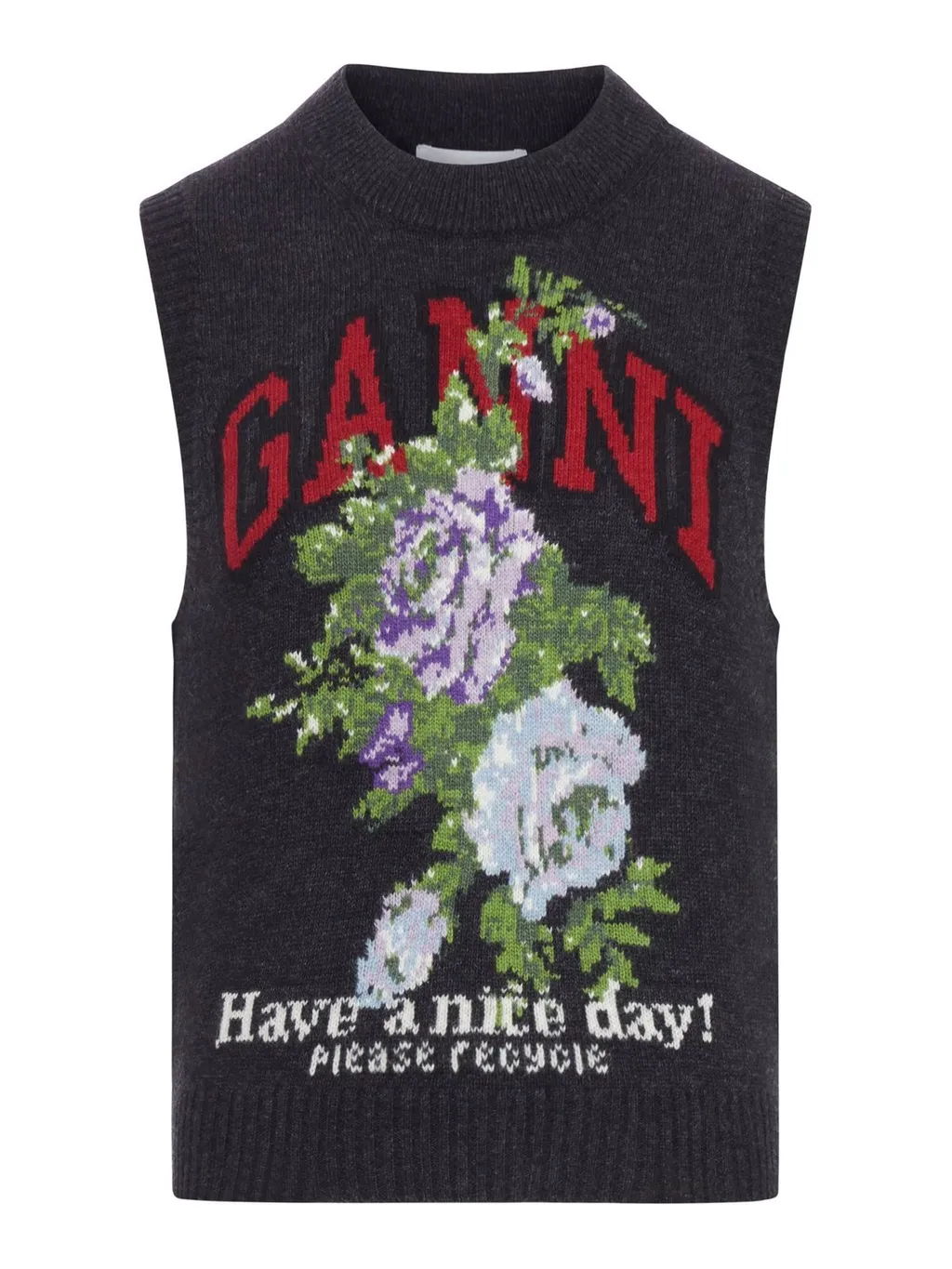 Floral Knit Vest
