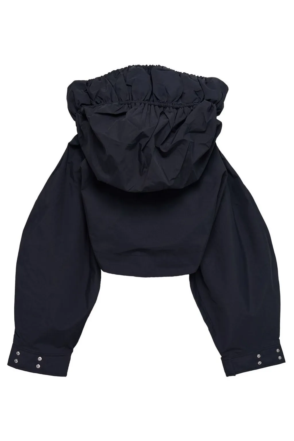 Cropped Puffer Jacket With Faux Fur Trim