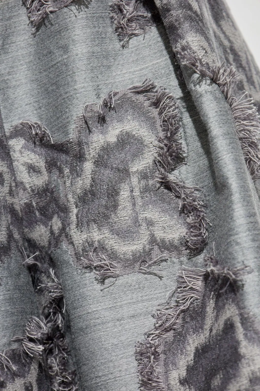Wide-Leg Jacquard Trousers