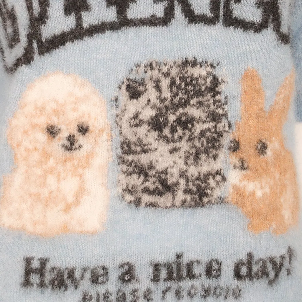 Knit T-Shirt With Graphic Print