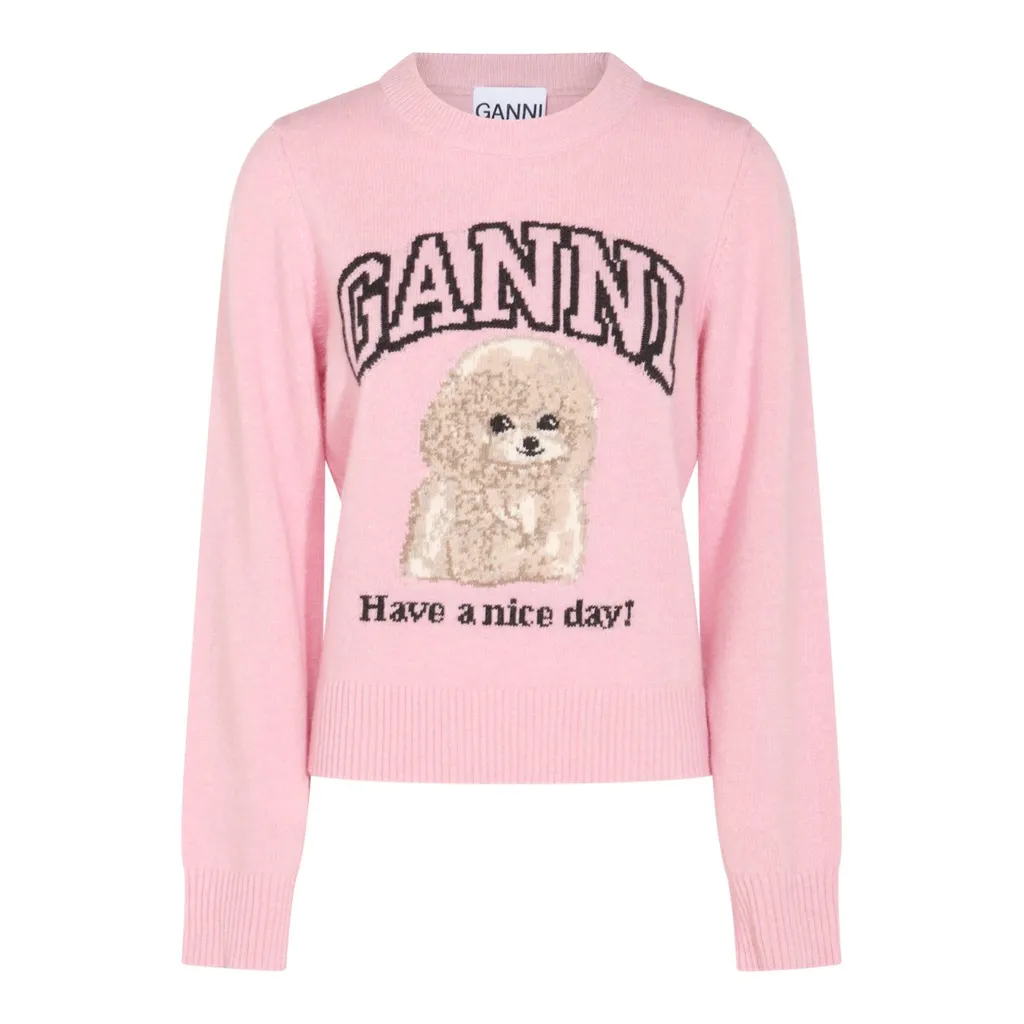 Sweater With Dog Graphic