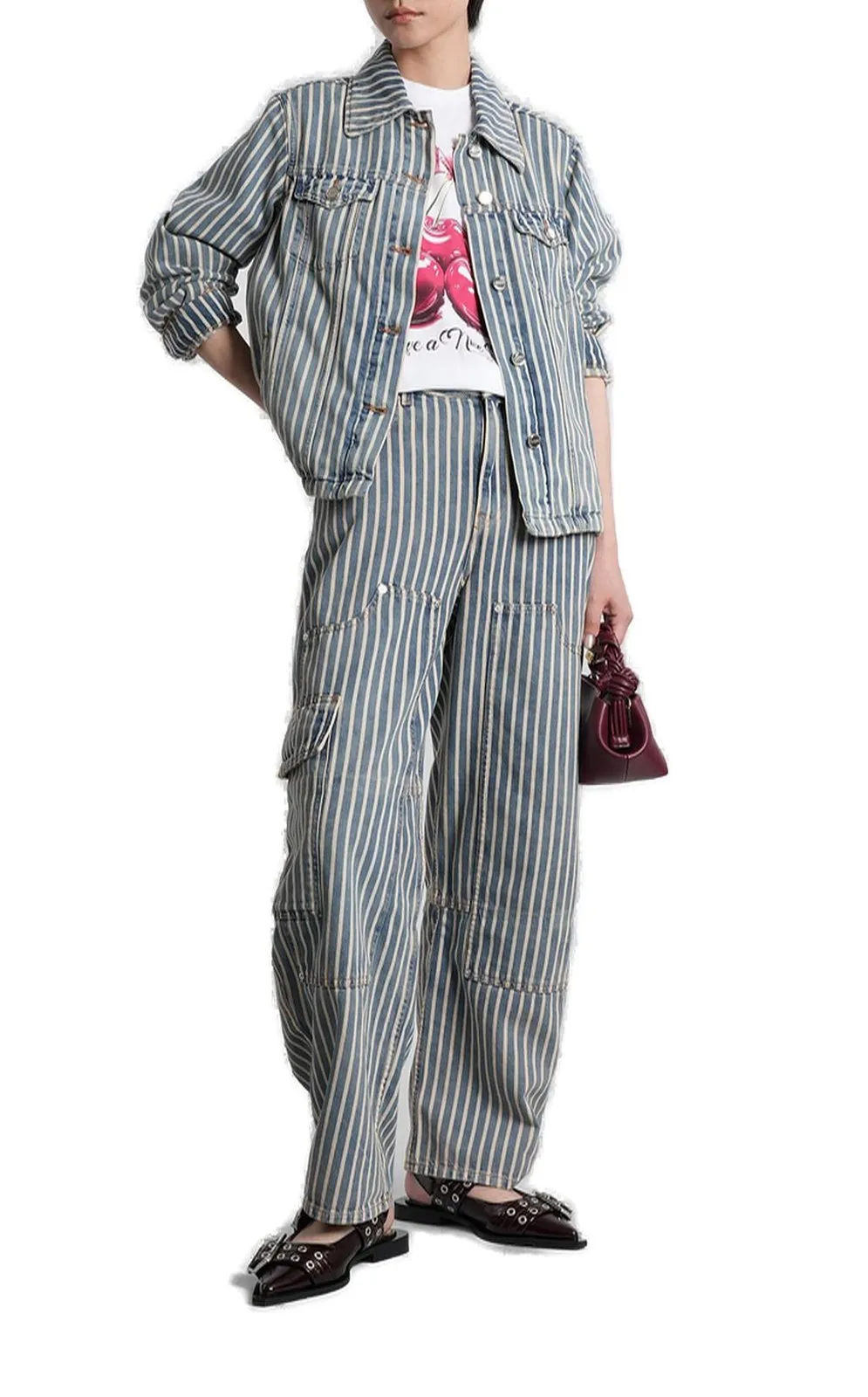 Striped Denim Jacket