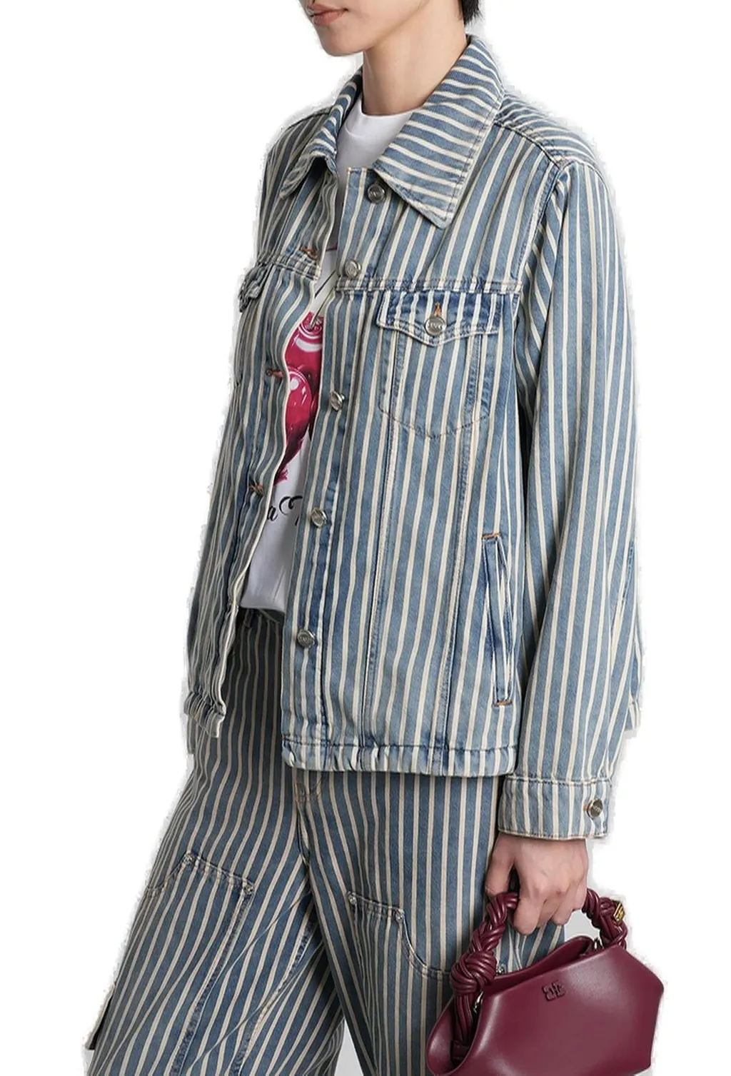 Striped Denim Jacket