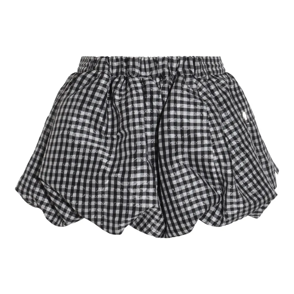 Gingham Balloon Mini Skirt