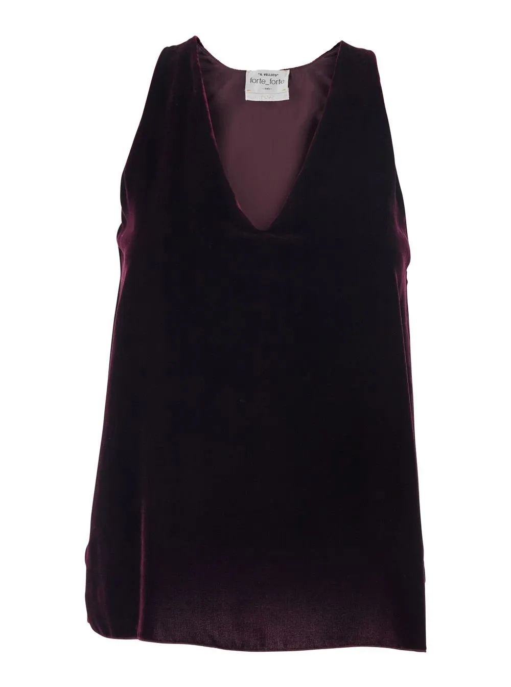 Sleeveless V-Neck Velvet Top
