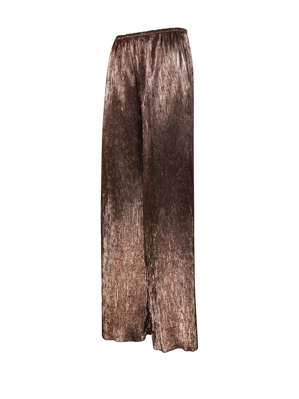 Wide-Leg Metallic Trousers
