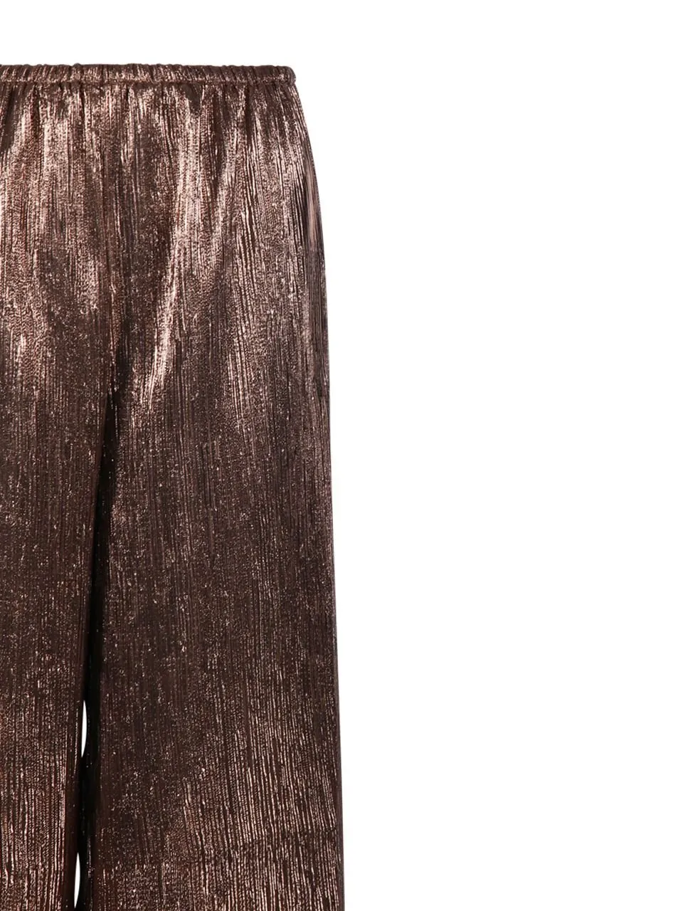 Wide-Leg Metallic Trousers