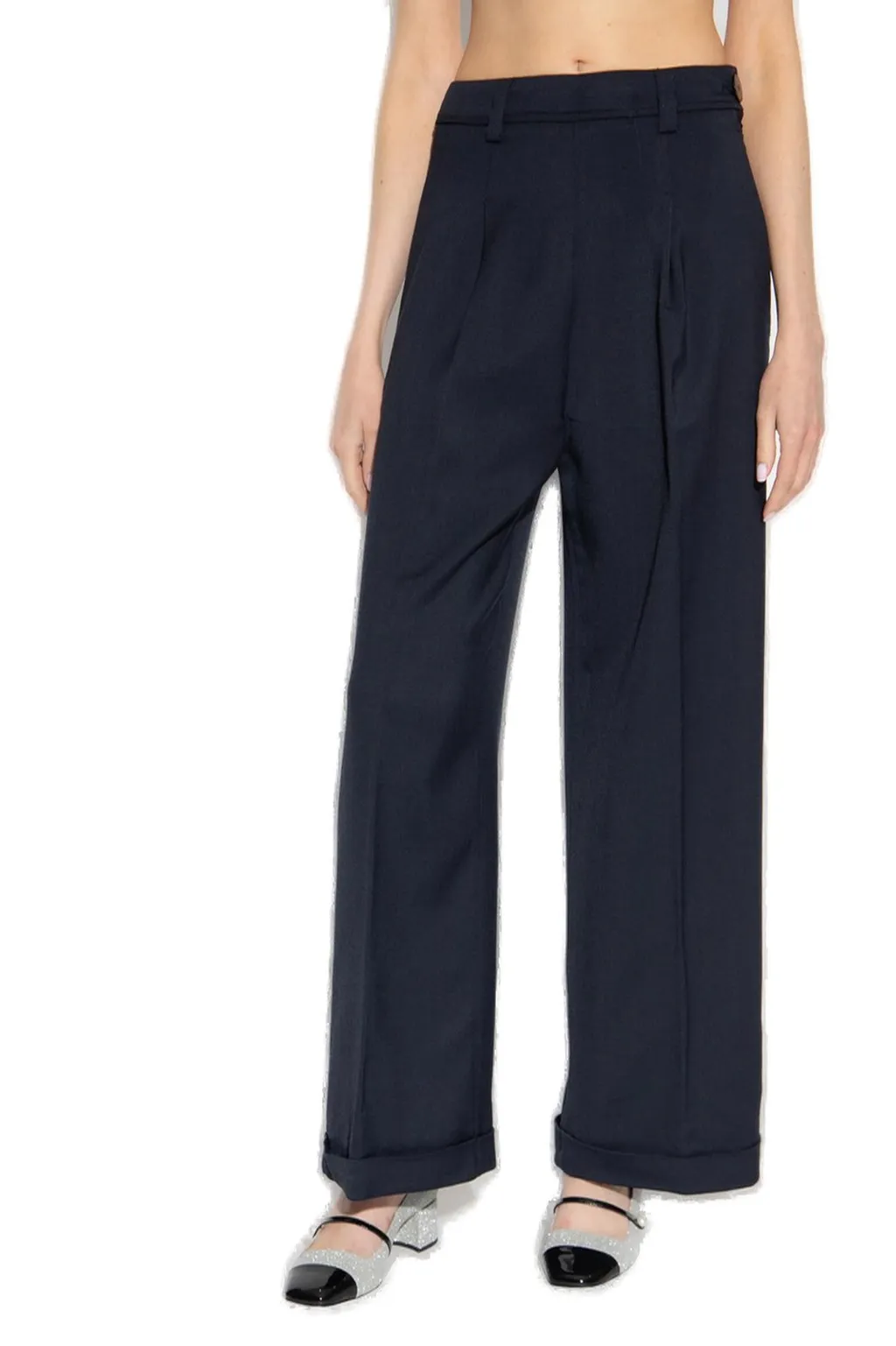 Wide-Leg Tailored Trousers