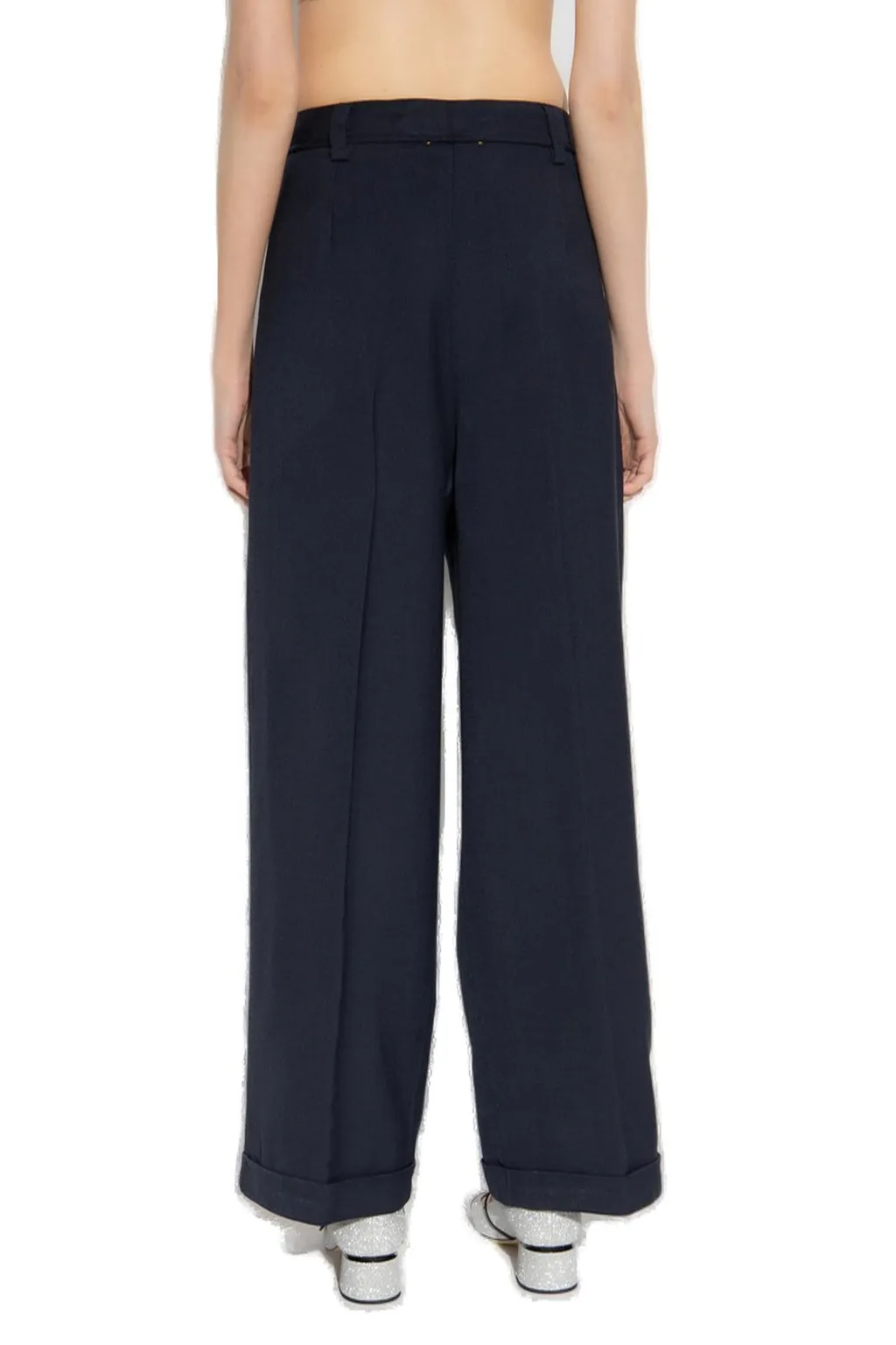 Wide-Leg Tailored Trousers