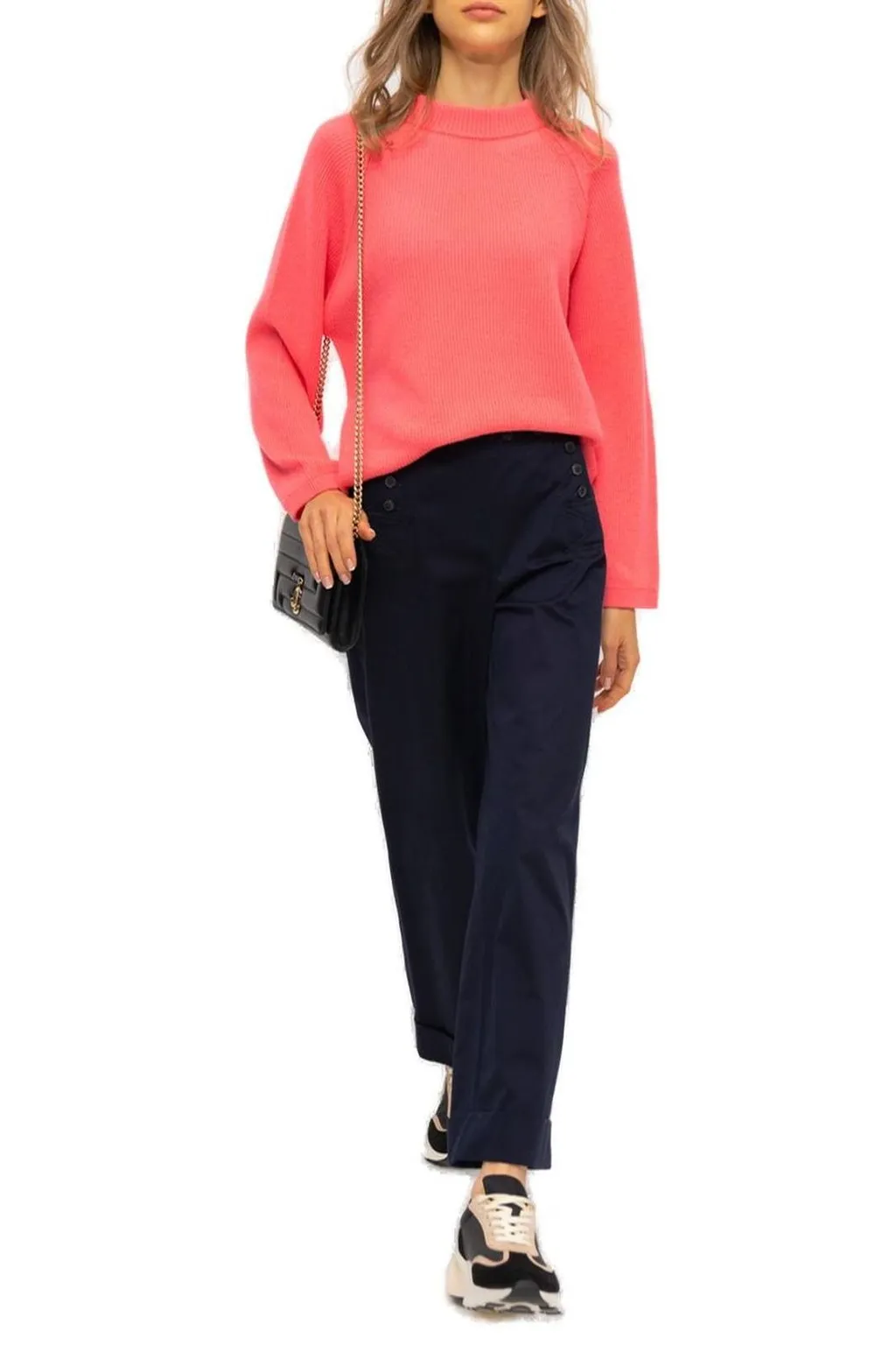 Ribbed Mock Neck Sweater