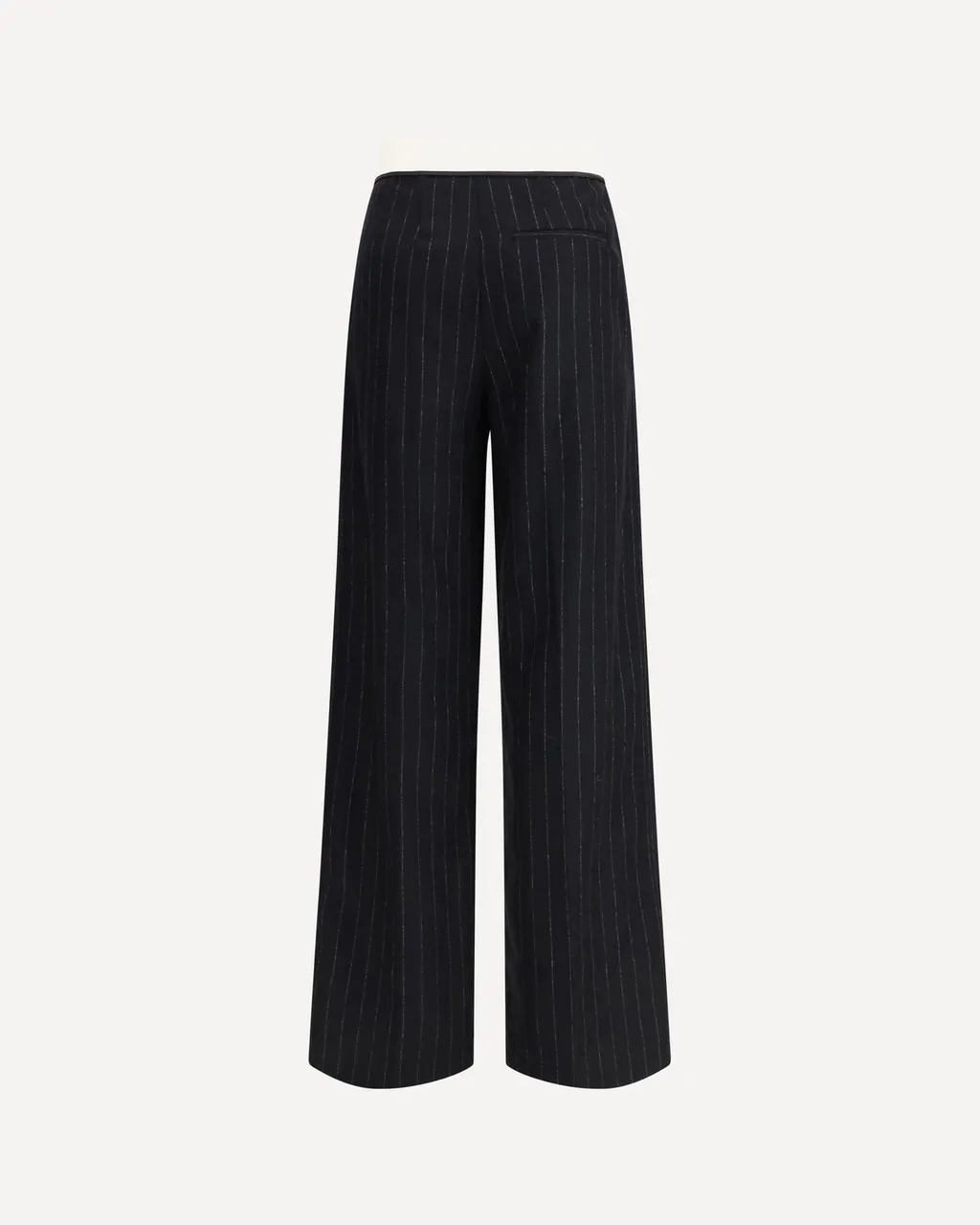 Pinstripe Wide-Leg Trousers