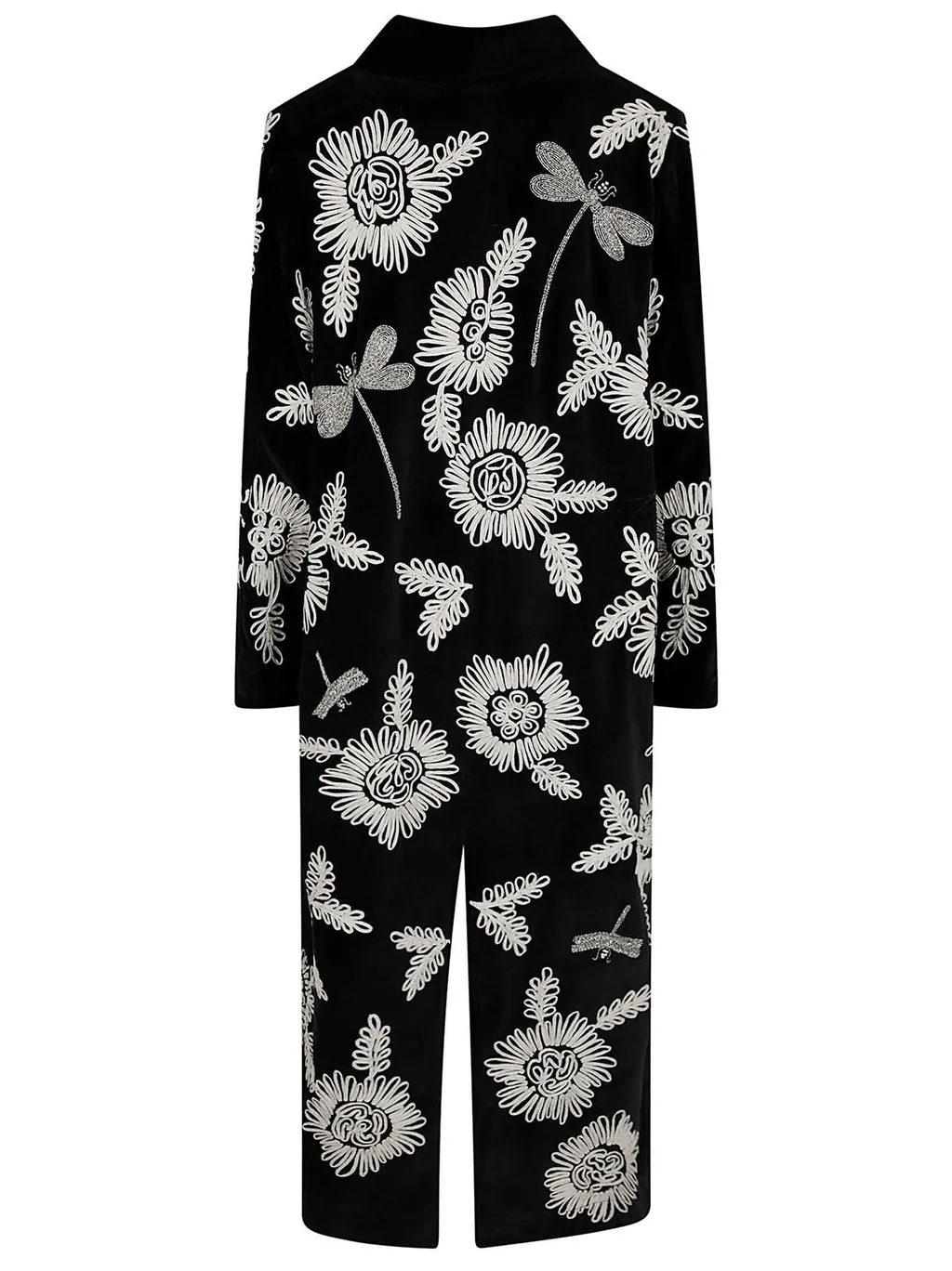 Embroidered Velvet Coat
