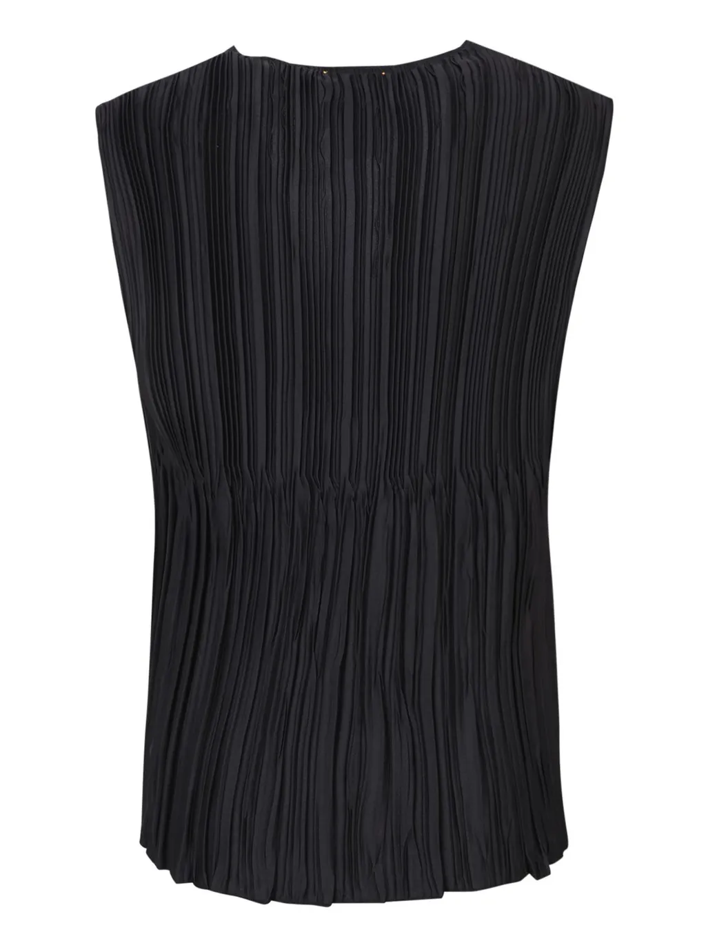 Pleated V-Neck Sleeveless Top