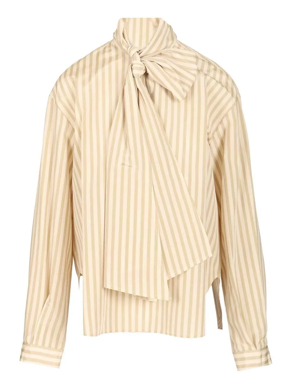 Striped Shirt With Bow Detail