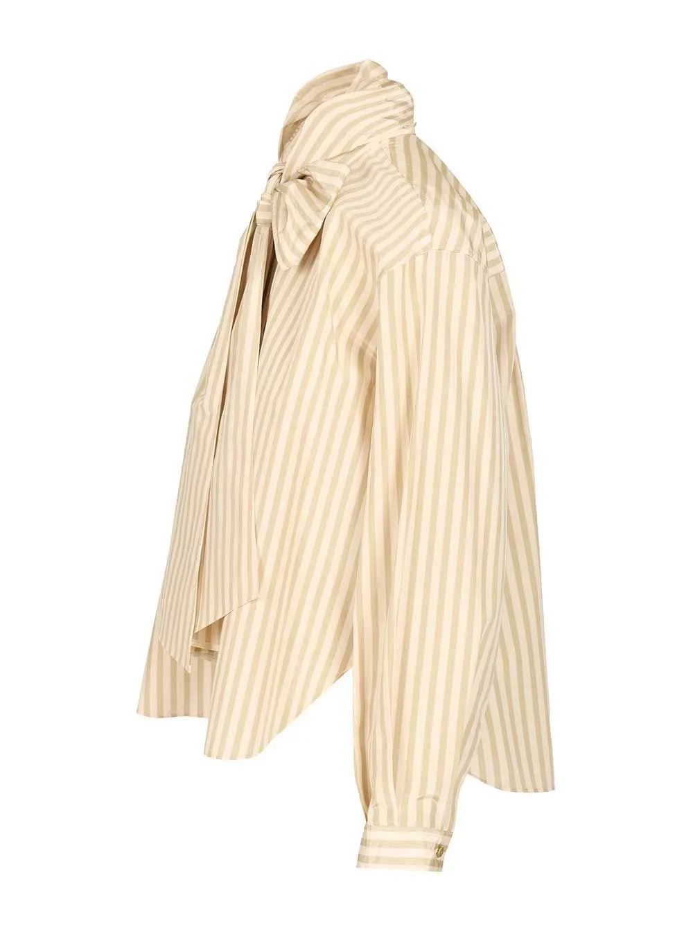Striped Shirt With Bow Detail