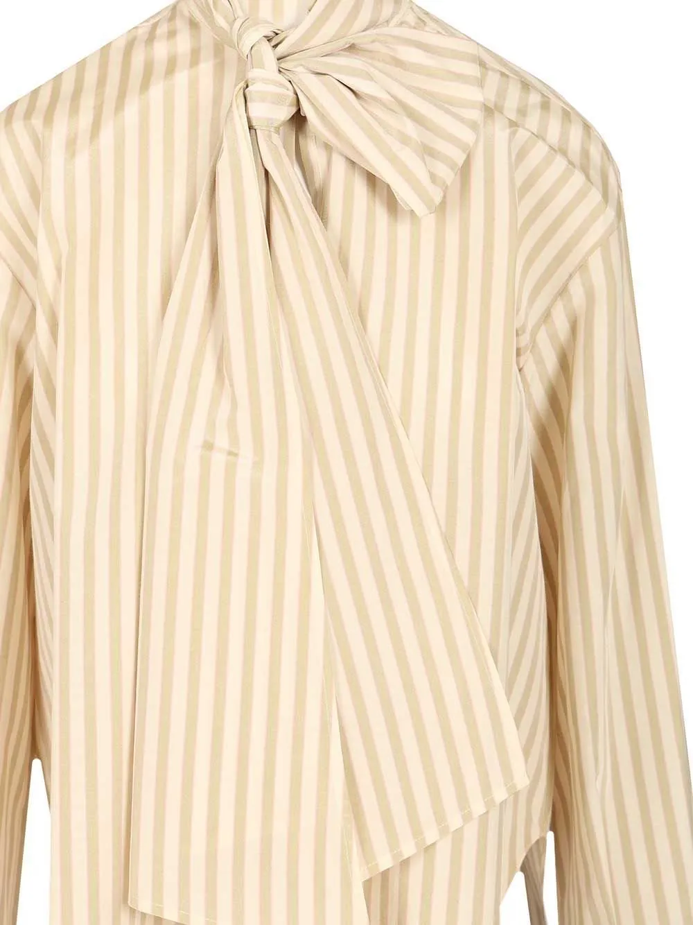 Striped Shirt With Bow Detail